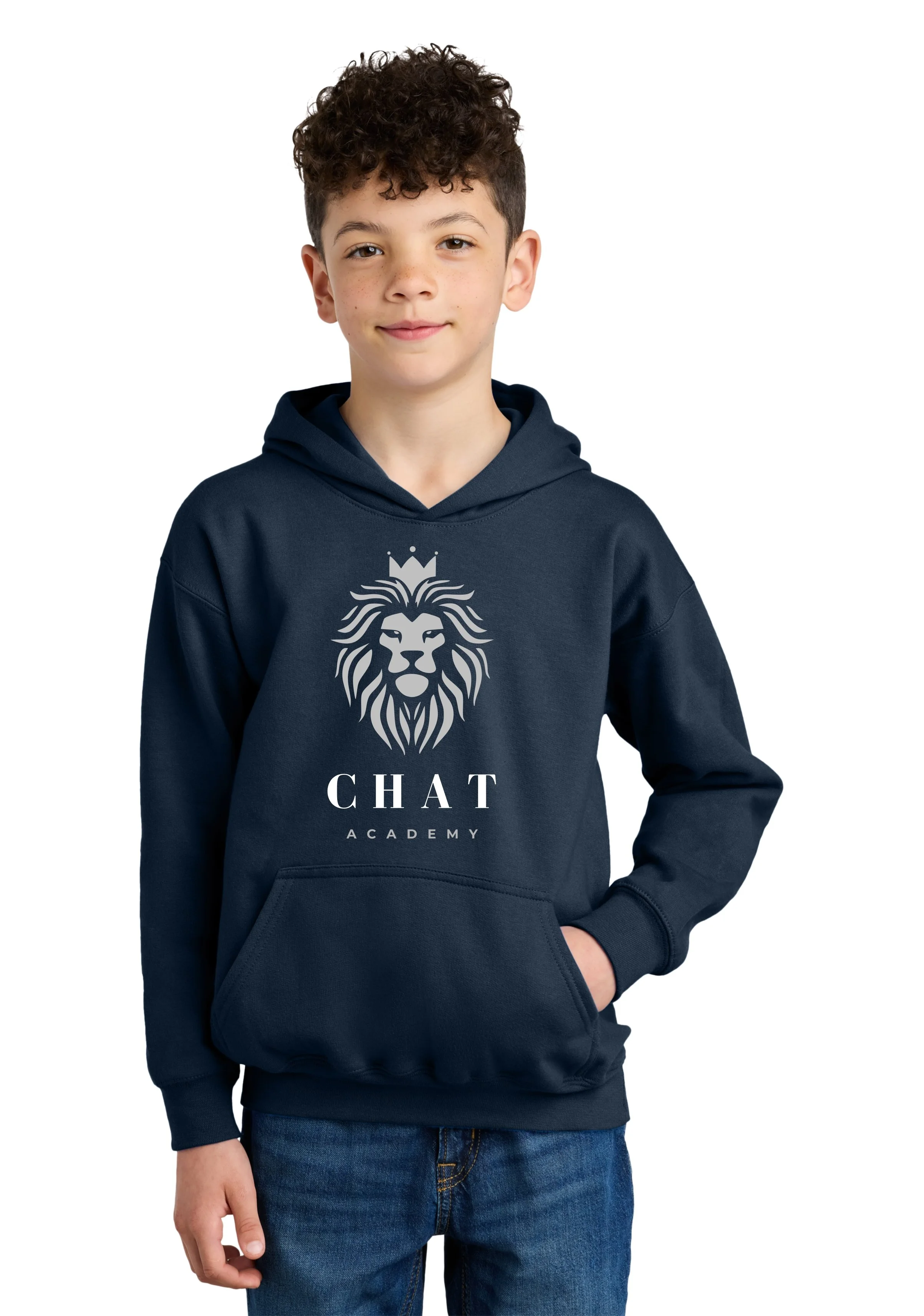 CHAT mockup navy hoodie youth model.jpg