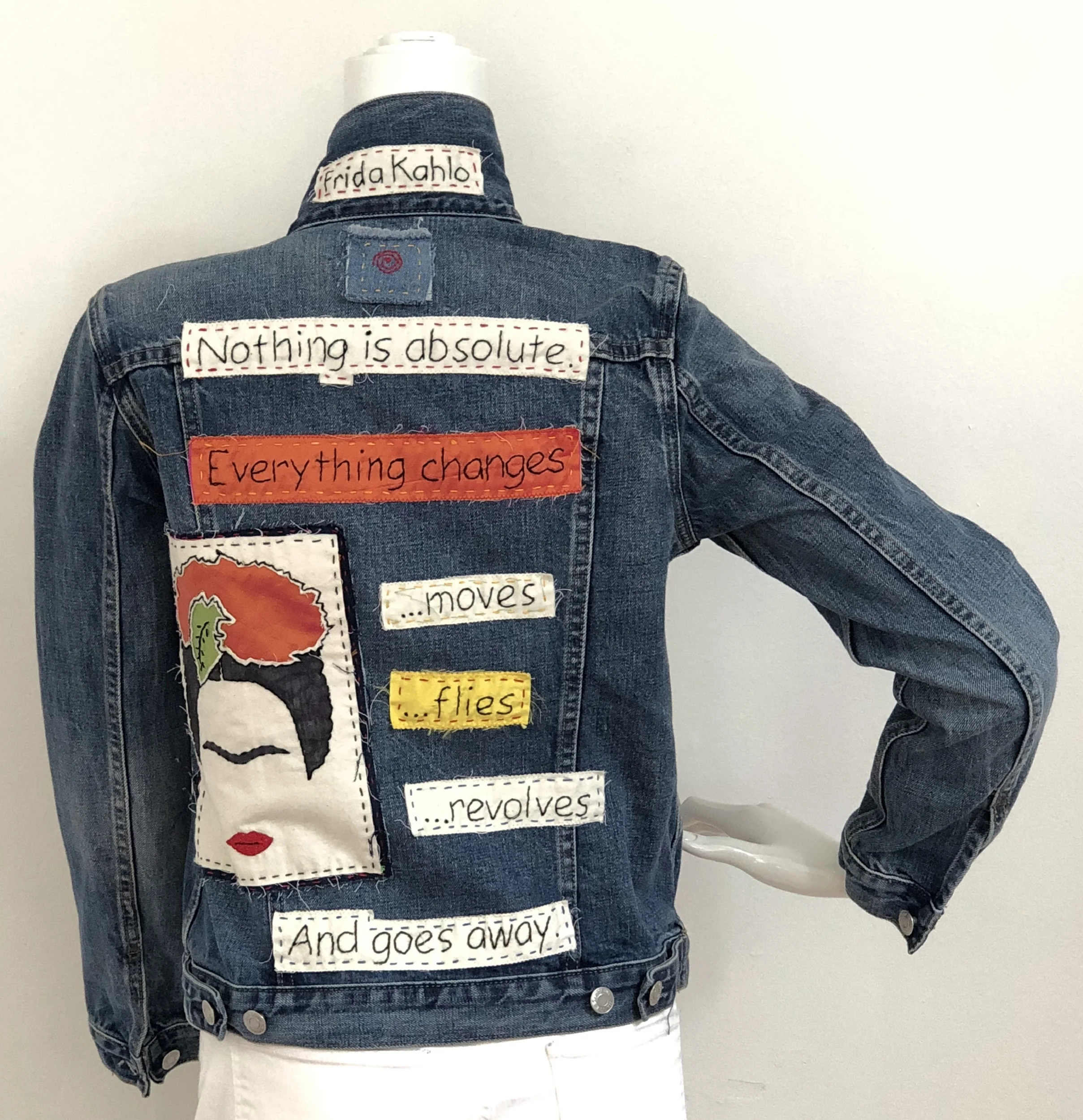 frida kahlo jean jacket