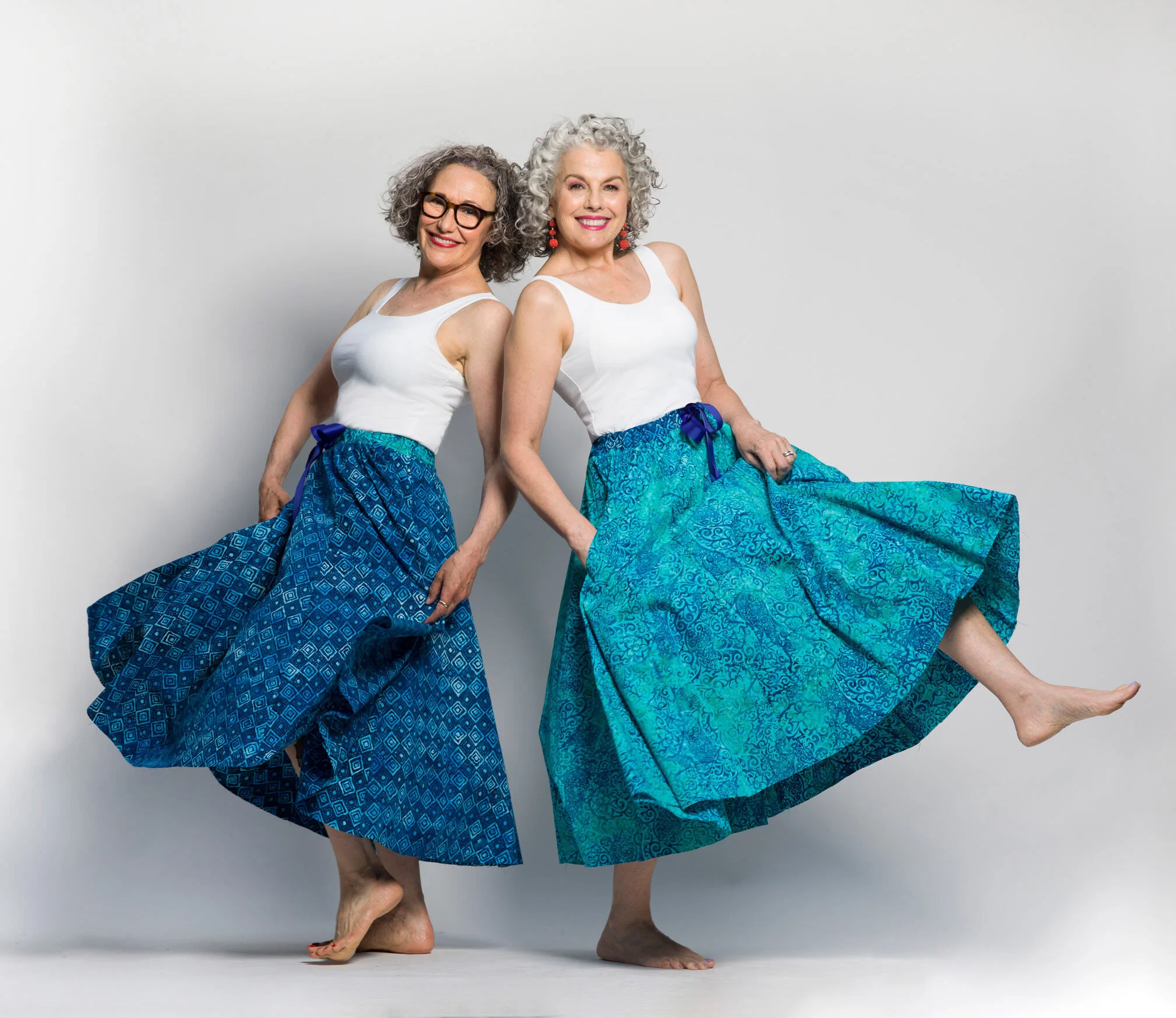 Blue Diamond Batik Print