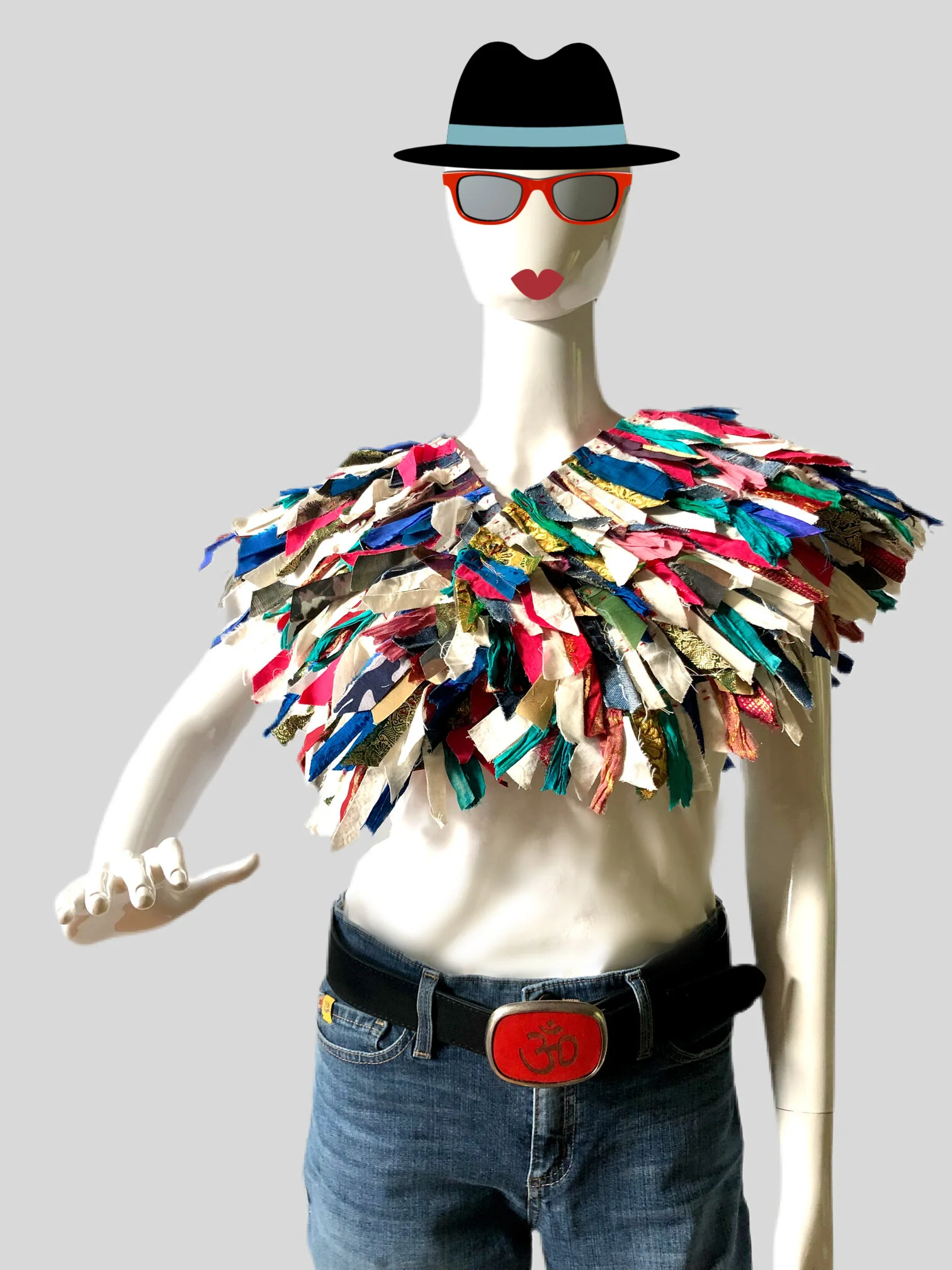 Scrap Wrap Denim and Multi