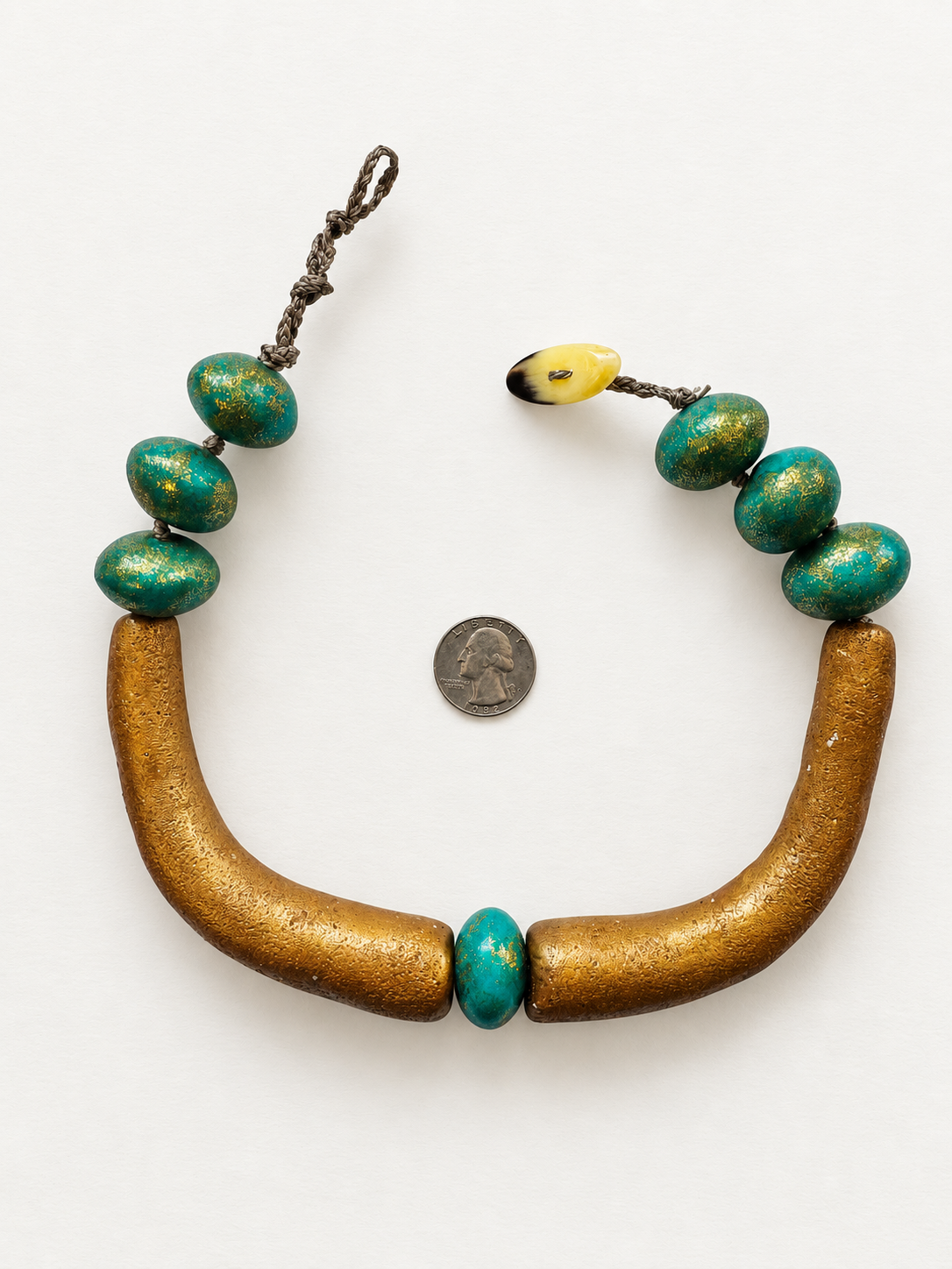 Golden Horn Clay Necklace2.png