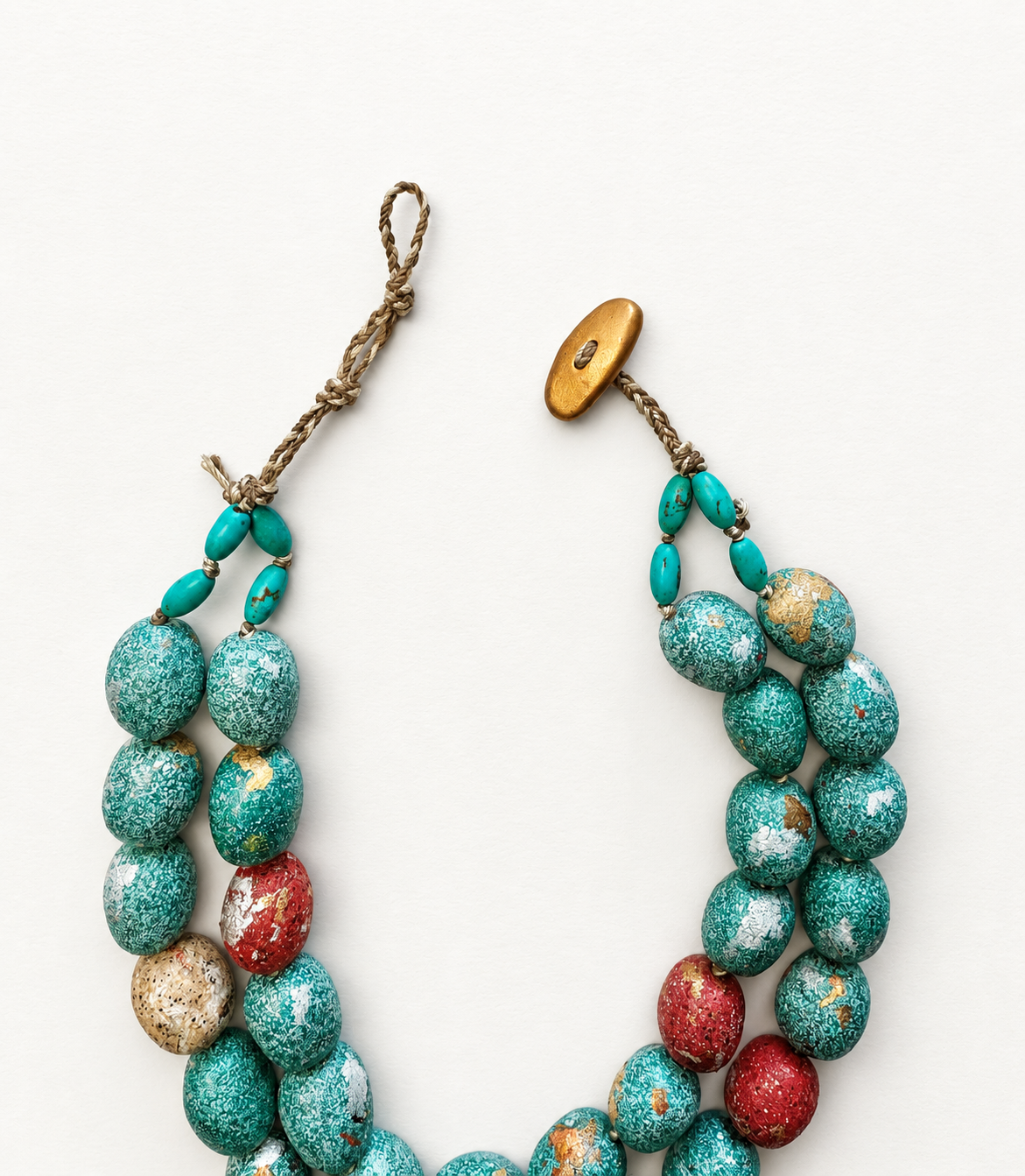 Turq & Sand Clay Necklace 2.png