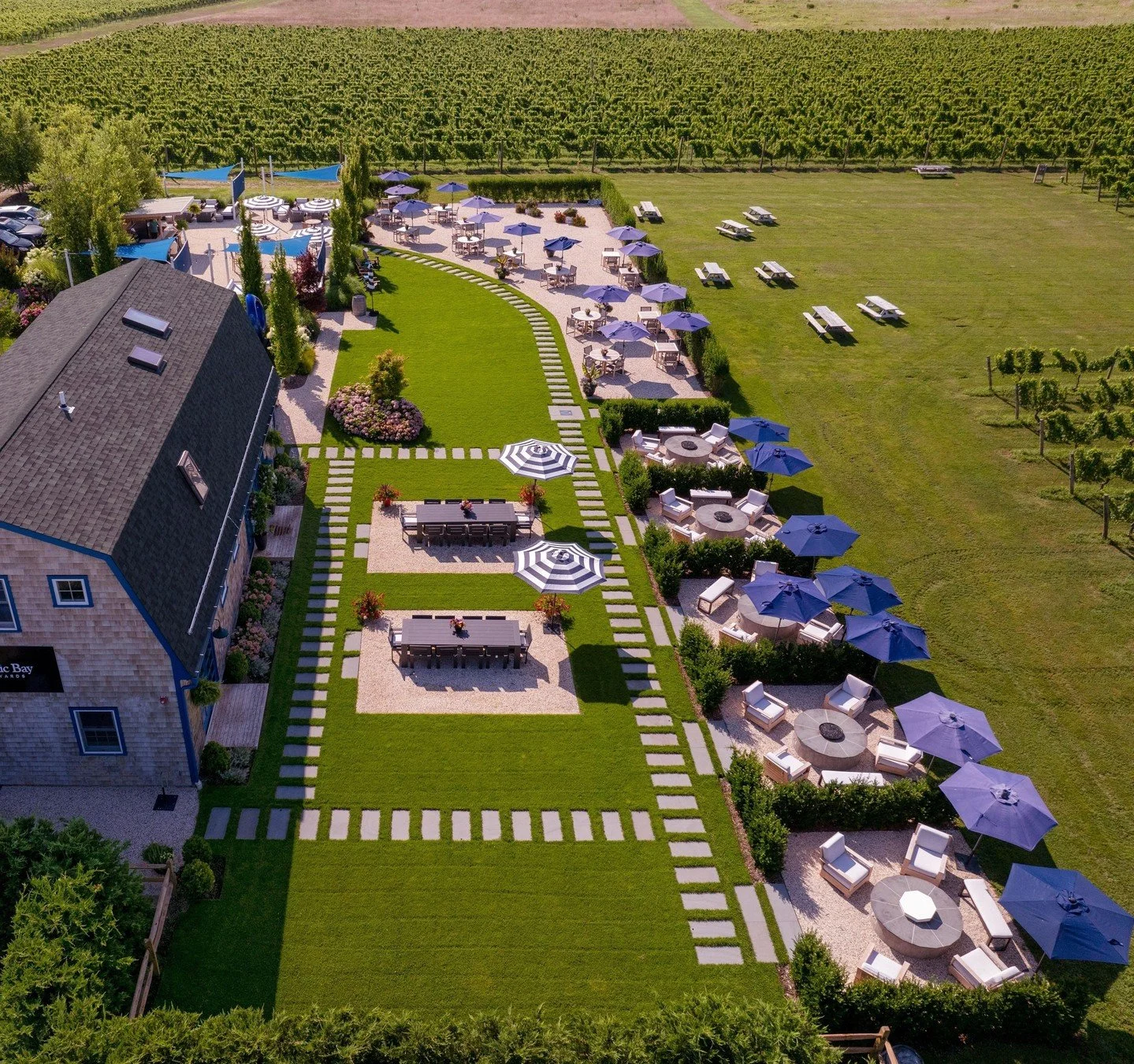 Local Summer starts now! Nothing beats September on the North Fork. We had so much fun transforming @peconicbayvineyards into the ultimate outdoor retreat! 🍇✨ ⁠
⁠
Furniture - Restoration Hardware⁠
Contractor -@eastwestmgroup⁠
Landscape - @greenwavea