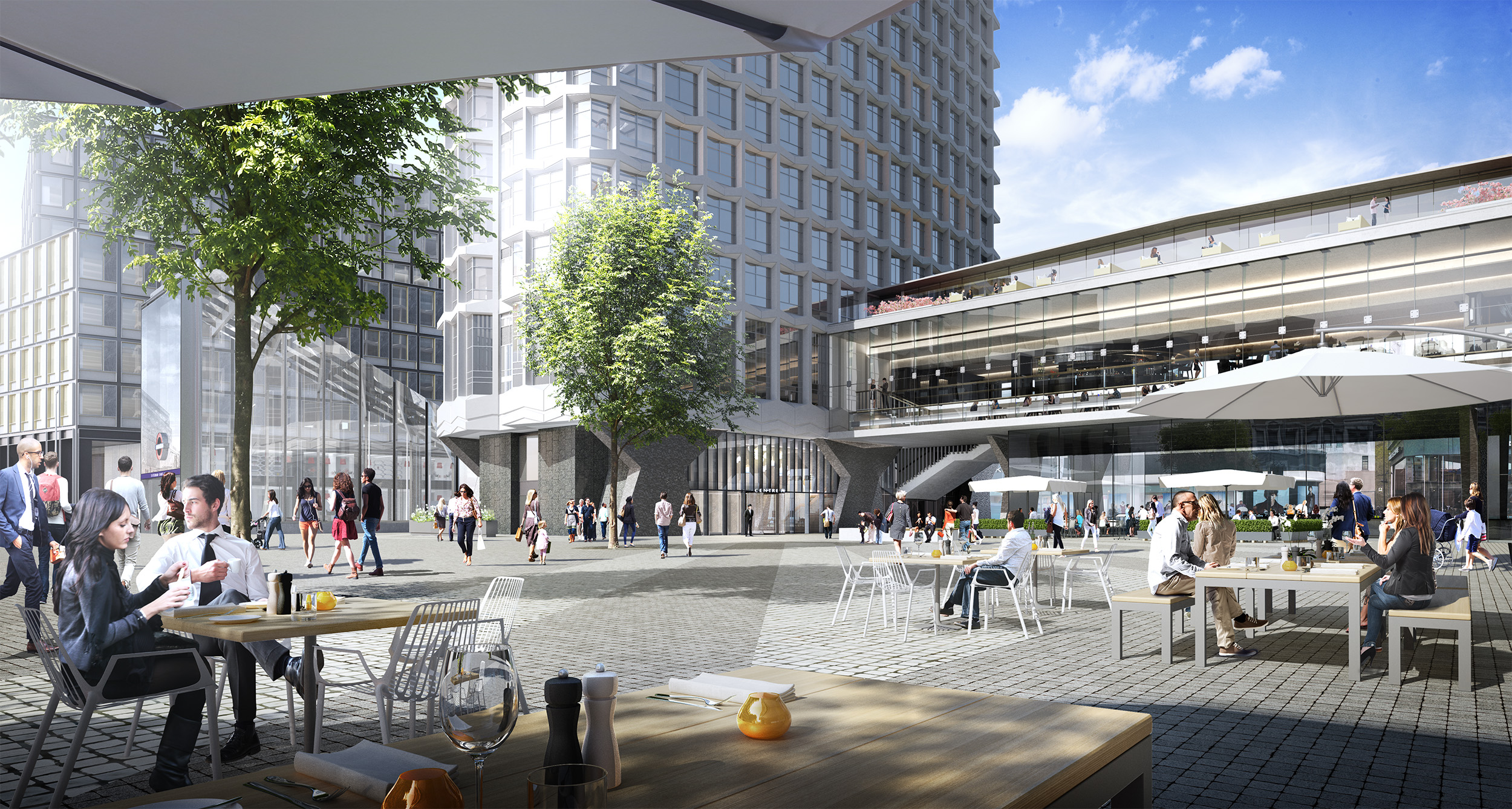 A view across the square towards Centre Point Residences ,center point .jpg