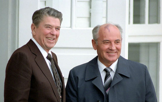 President Reagan and Secretary Gorbachev at the Reykjavik Summit