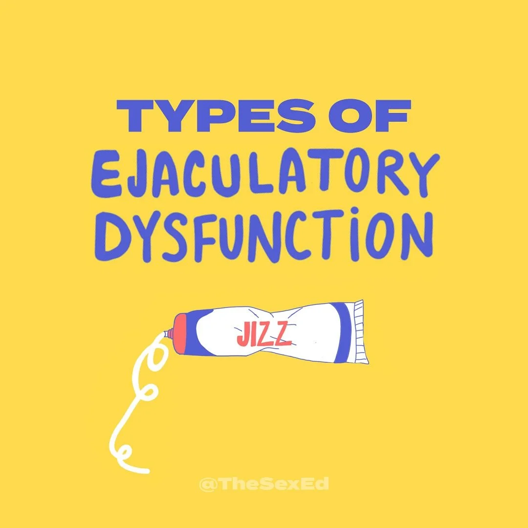 Swipe through to read our guide TYPES OF EJACULATORY DYSFUNCTION! Dr. Joshua Gonzalez discusses four different types of ejaculatory dysfunctions- how they are characterized, potential treatment options, statistics on each dysfunction, and more. Read 