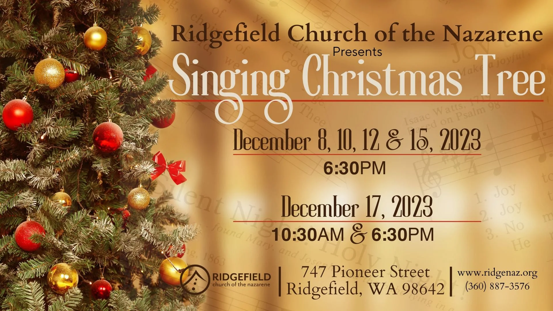 Singing Christmas Tree — Ridgefield Nazarene