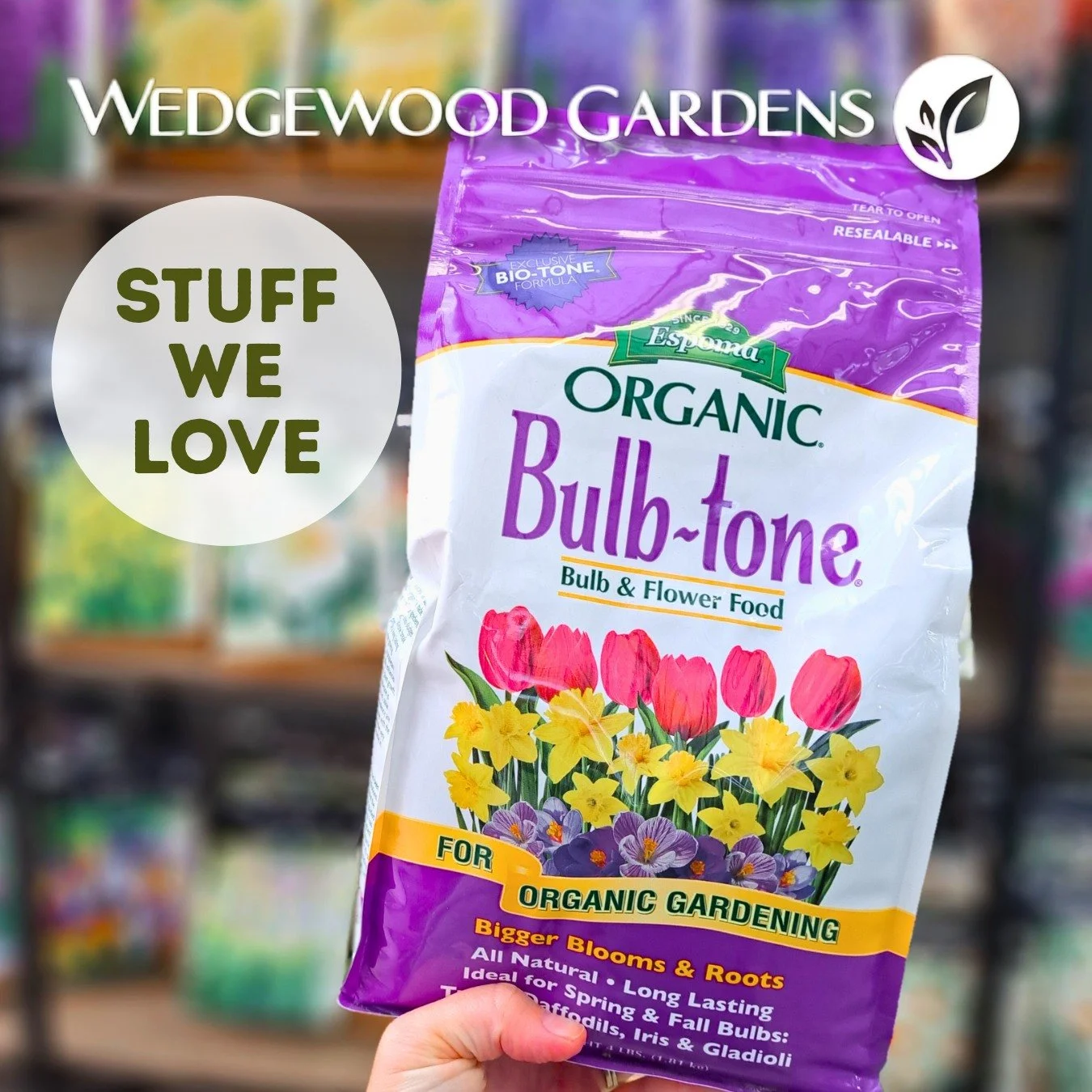 Stuff we Love: Bulb-tone from Espoma
You’ve heard us say it before… don’t plant your Spring-blooming bulbs without @espomaorganic Bulb-tone!
This amazing stuff is packed with the finest natural & organic ingredients, and has