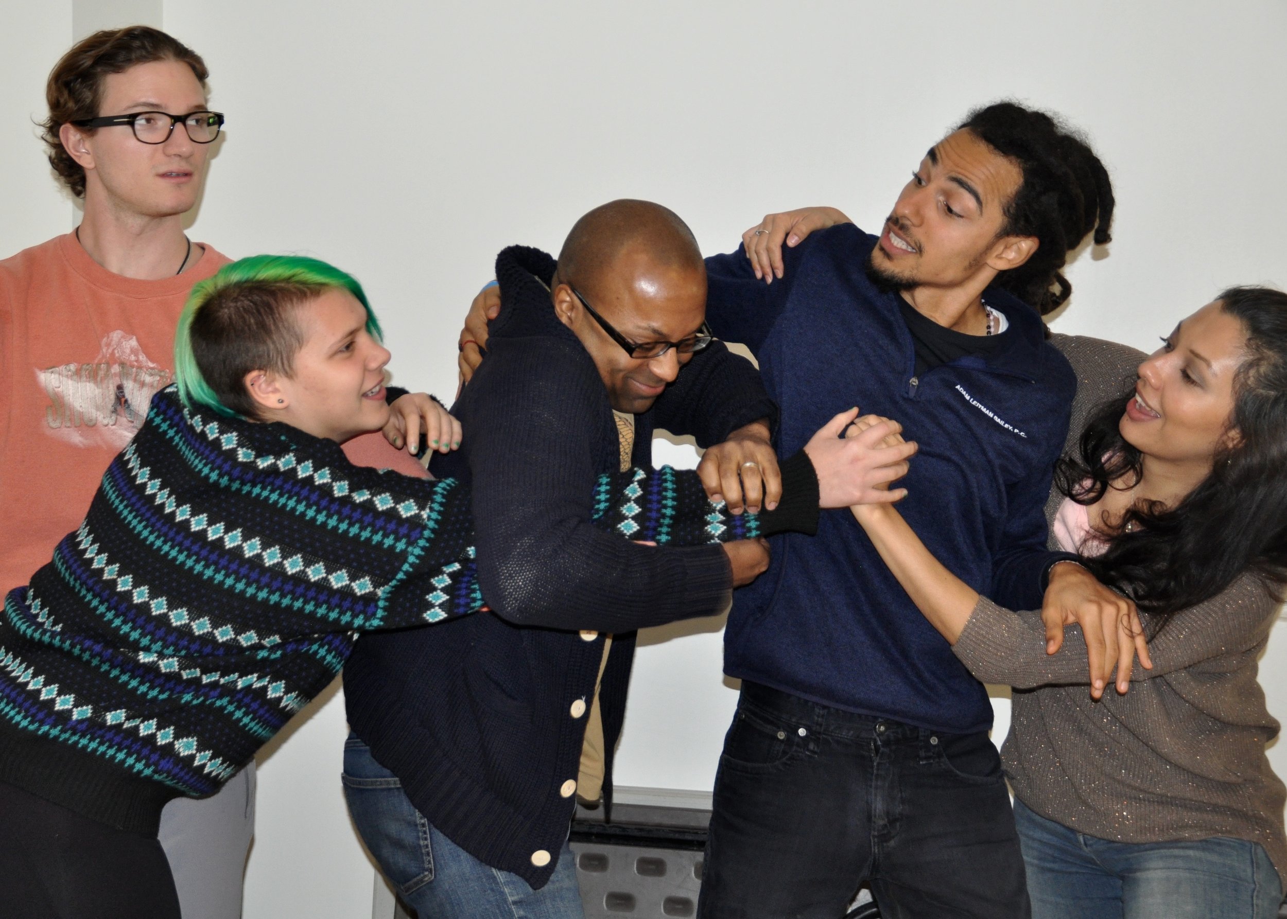  (L-R) Max Lebow, Genevieve Windbiel, Devin Haqq, Silvestre Rasuk, Cynthia Bastidas | Photo: Jacki Goldhammer 