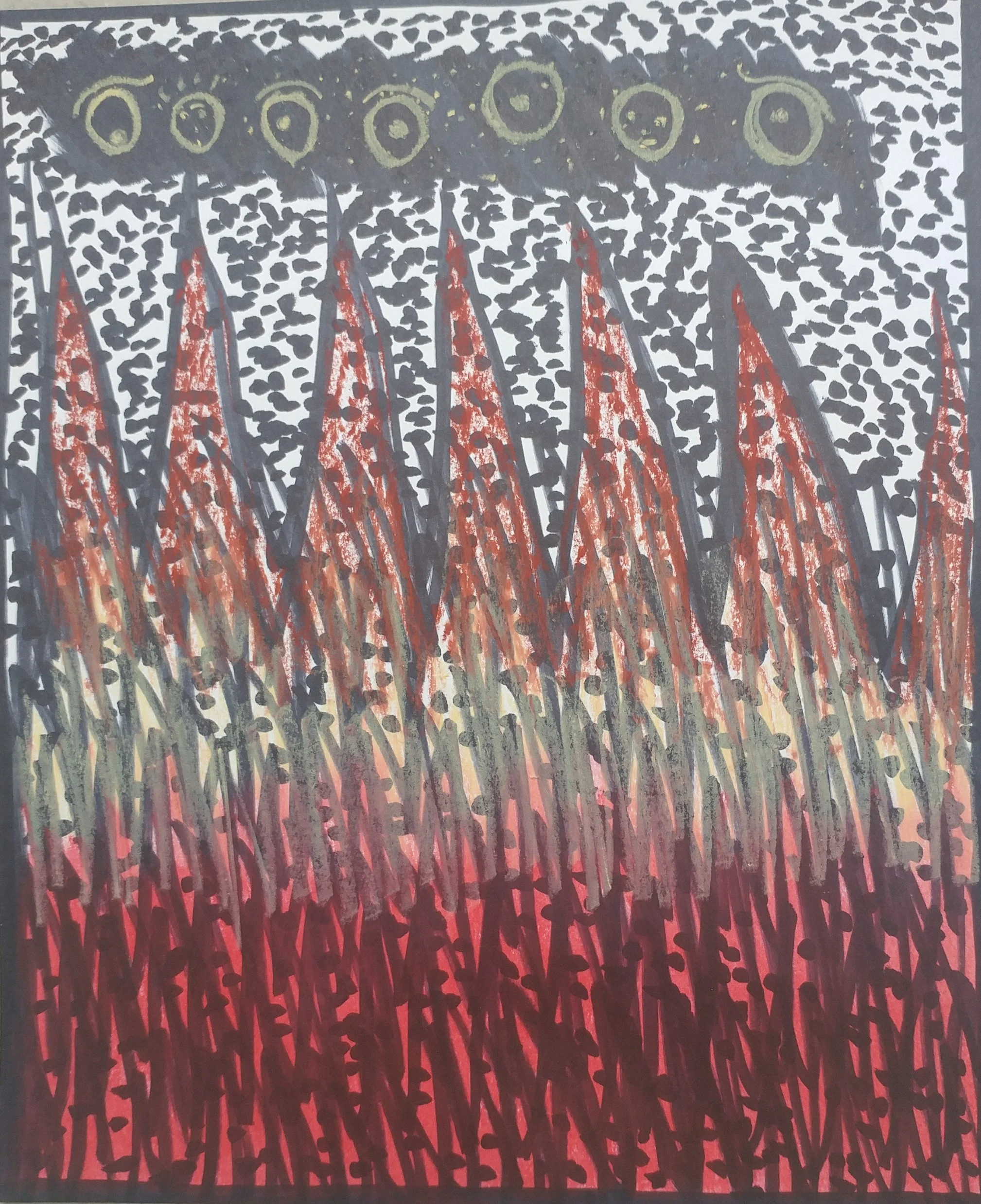  2018, 17x14, oil on paper 