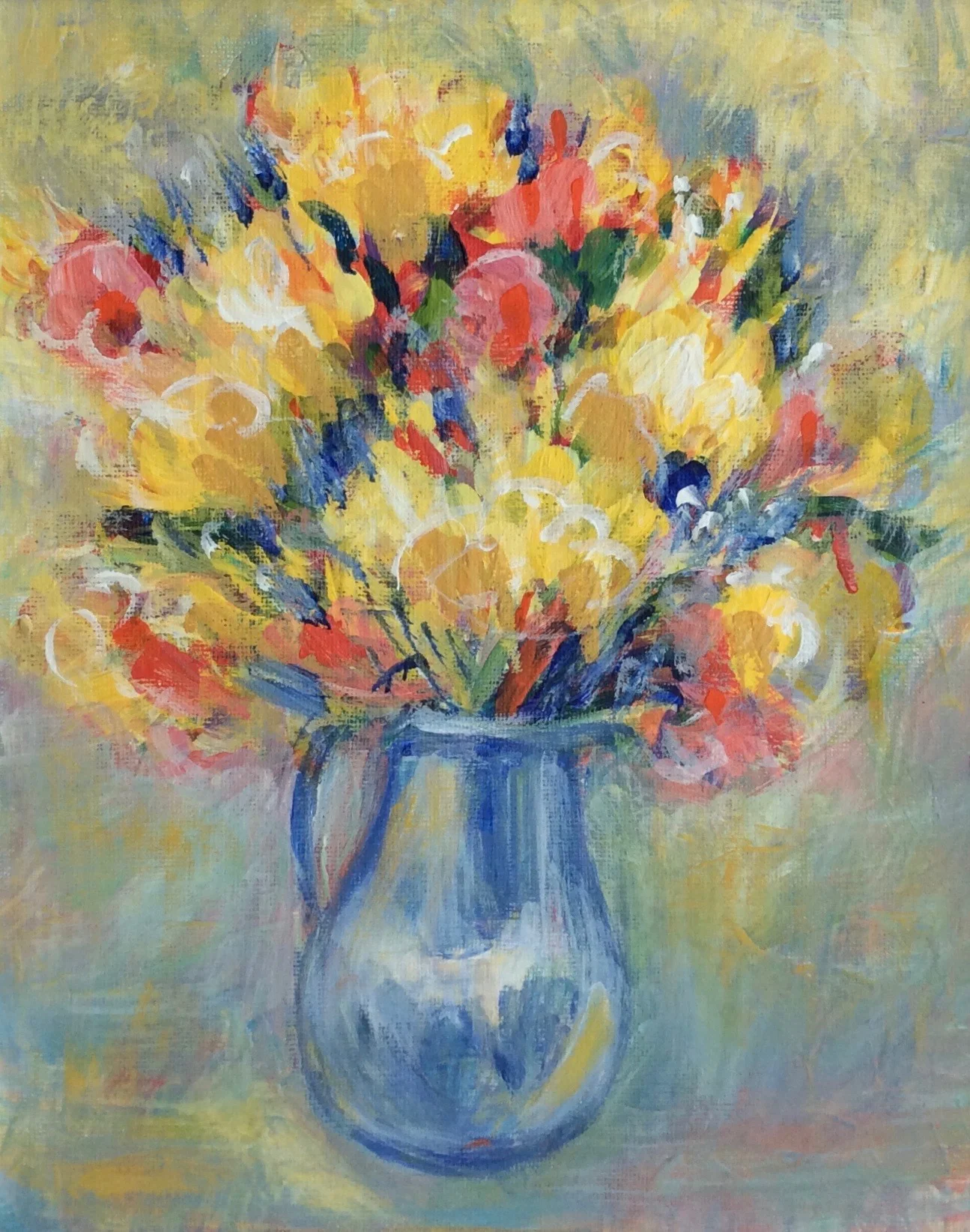 "Flowers In A Blue Jug"