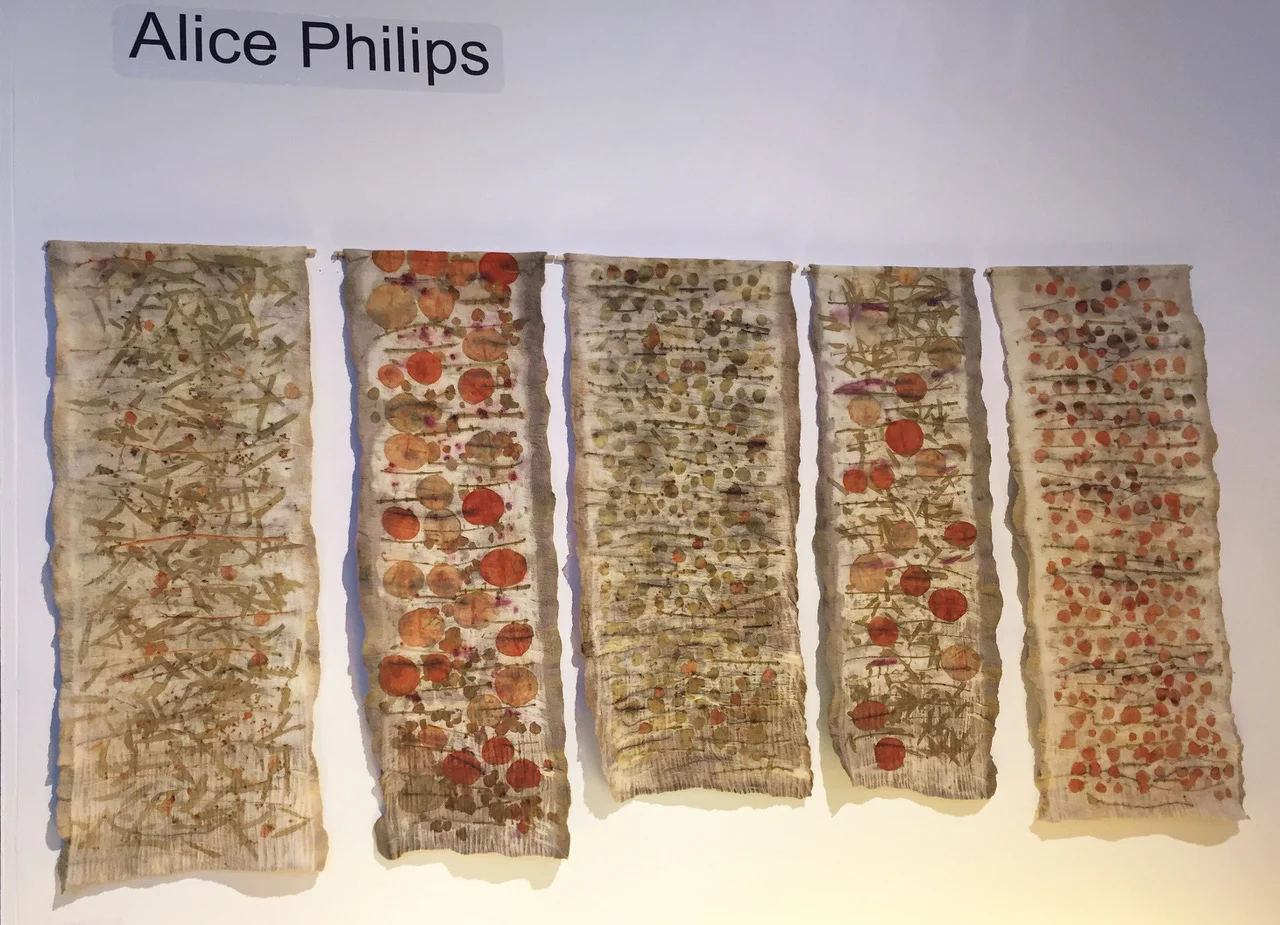 Panels (aprox 5’ x 2’) delicate light hand felted