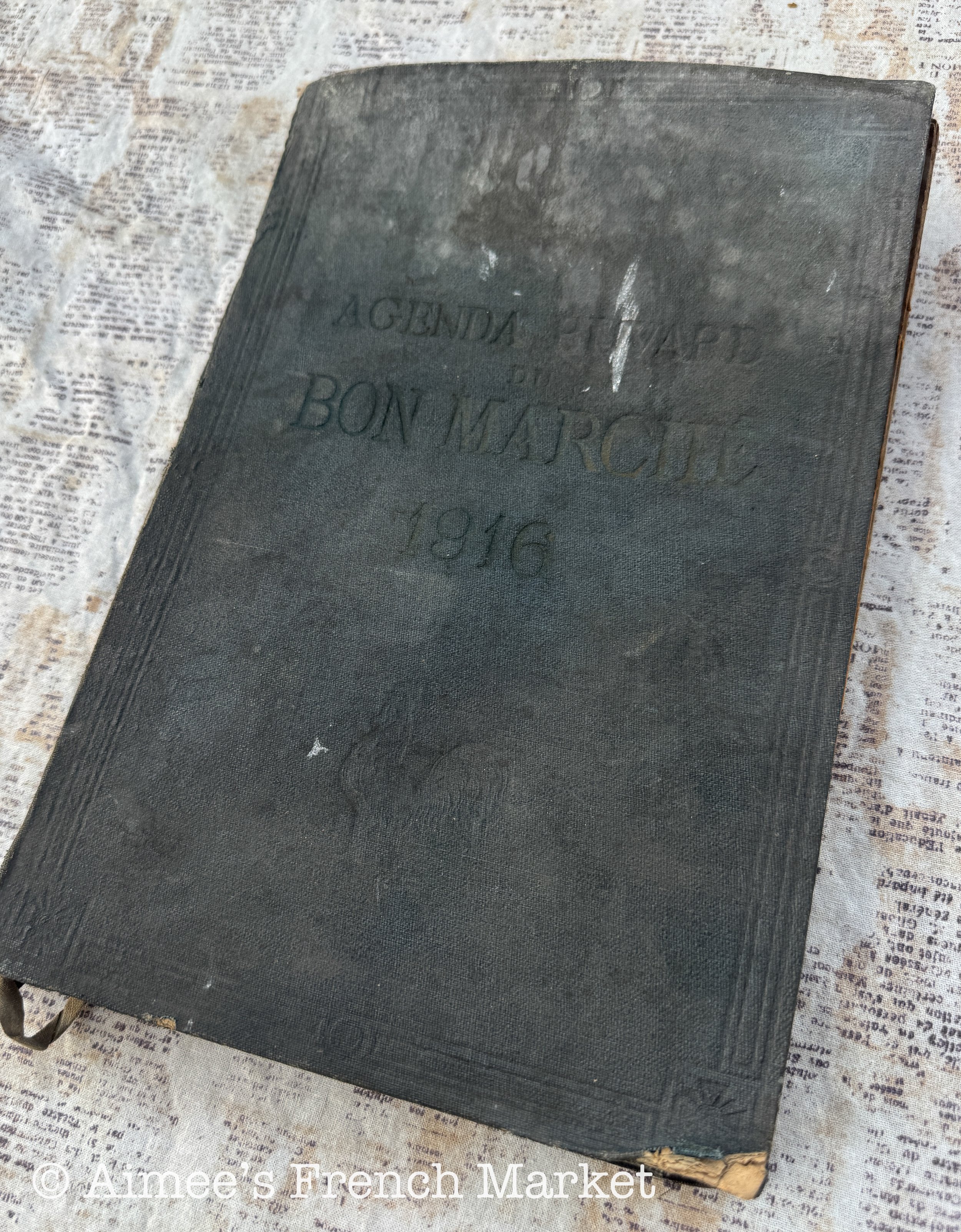 Antique Agenda from Le Bon Marche Dept Store in Paris, 1916 - Agenda/Diary/Calendar/Workbook