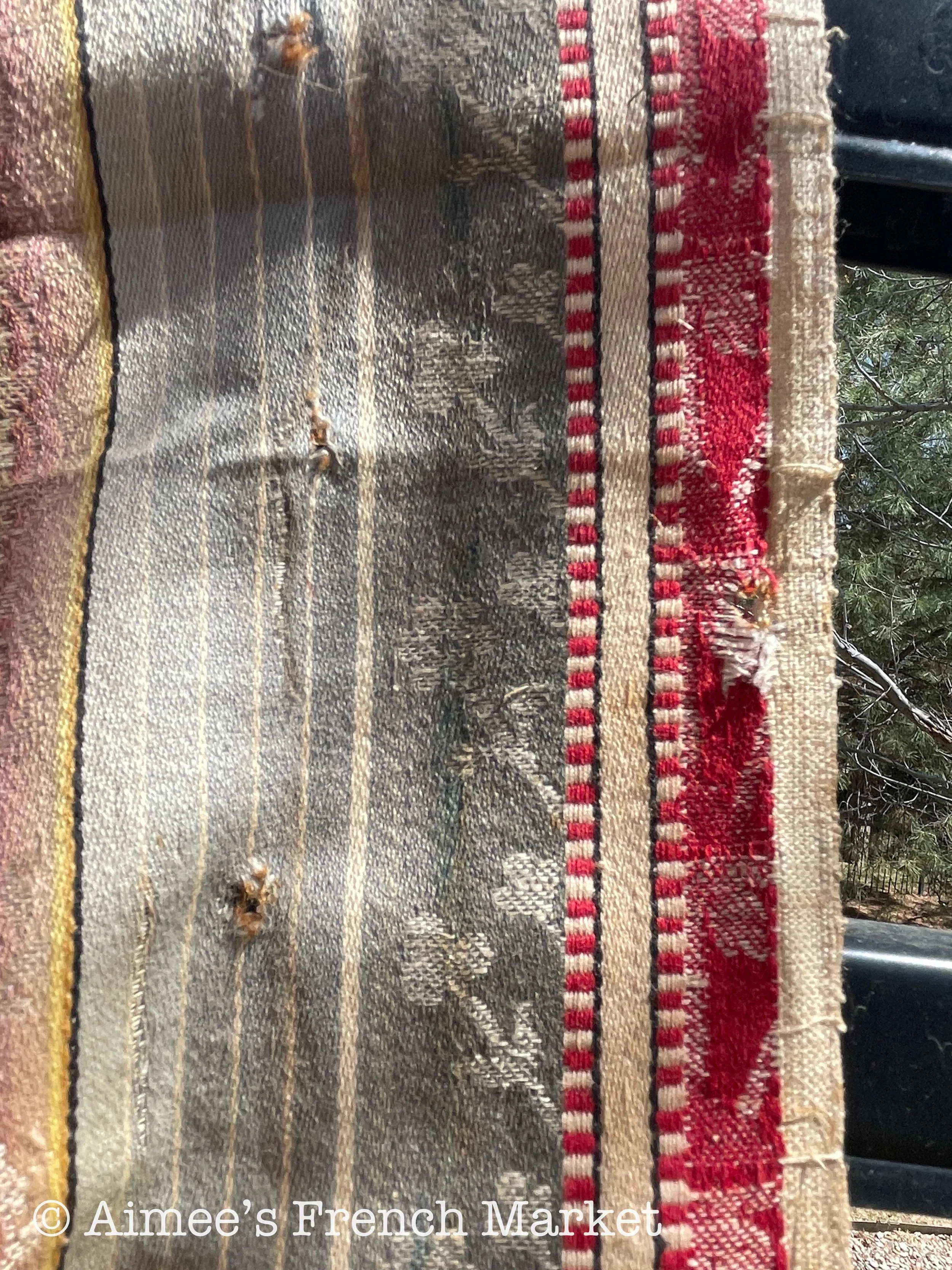Stunning Antique piece of French Brocade fabric, LARGE, Vintage, c 