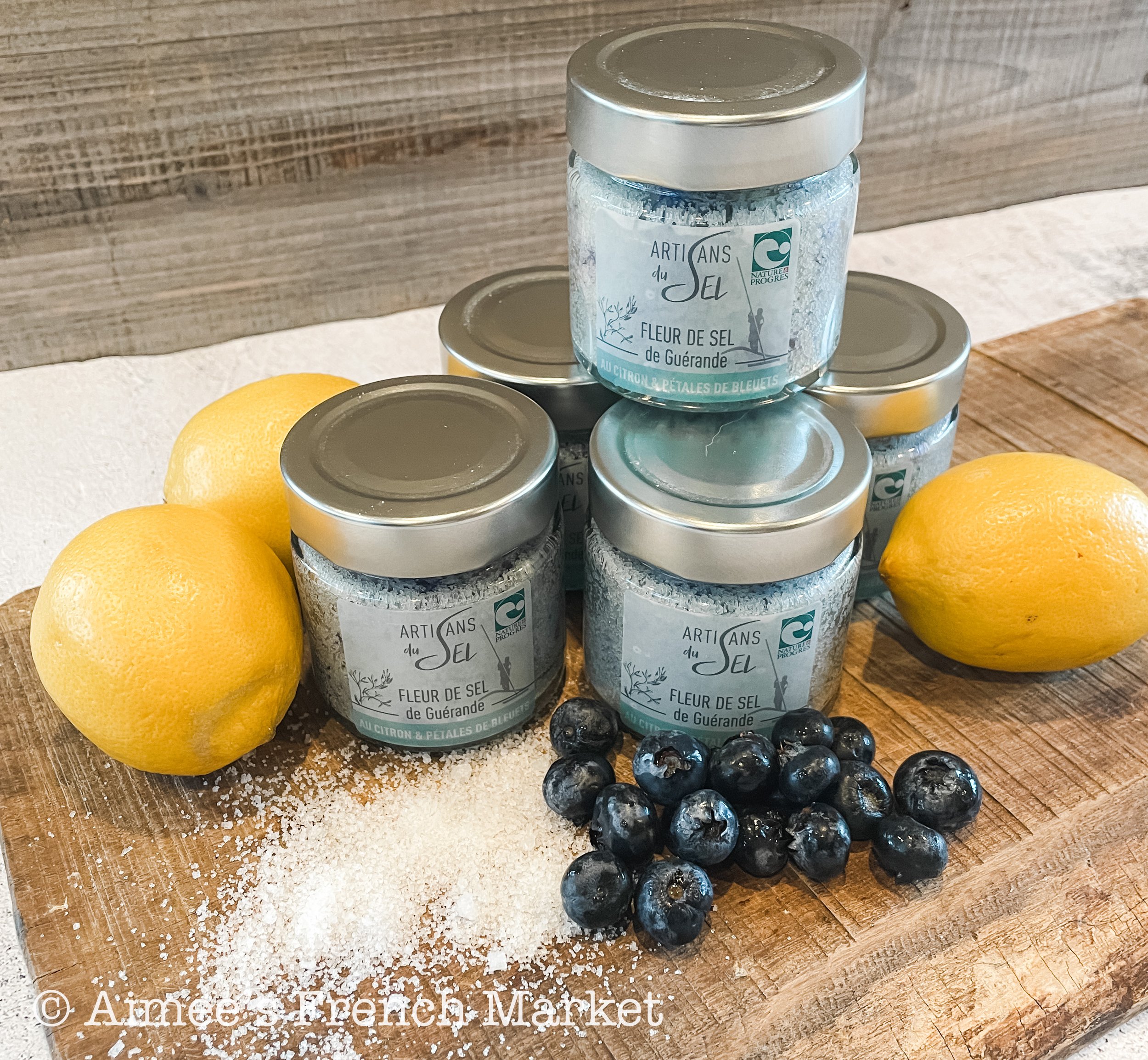 Fleur de Sel Guerande (from Brittany) - Blueberry Lemon Salt - Small  Production — Aimee's French Market