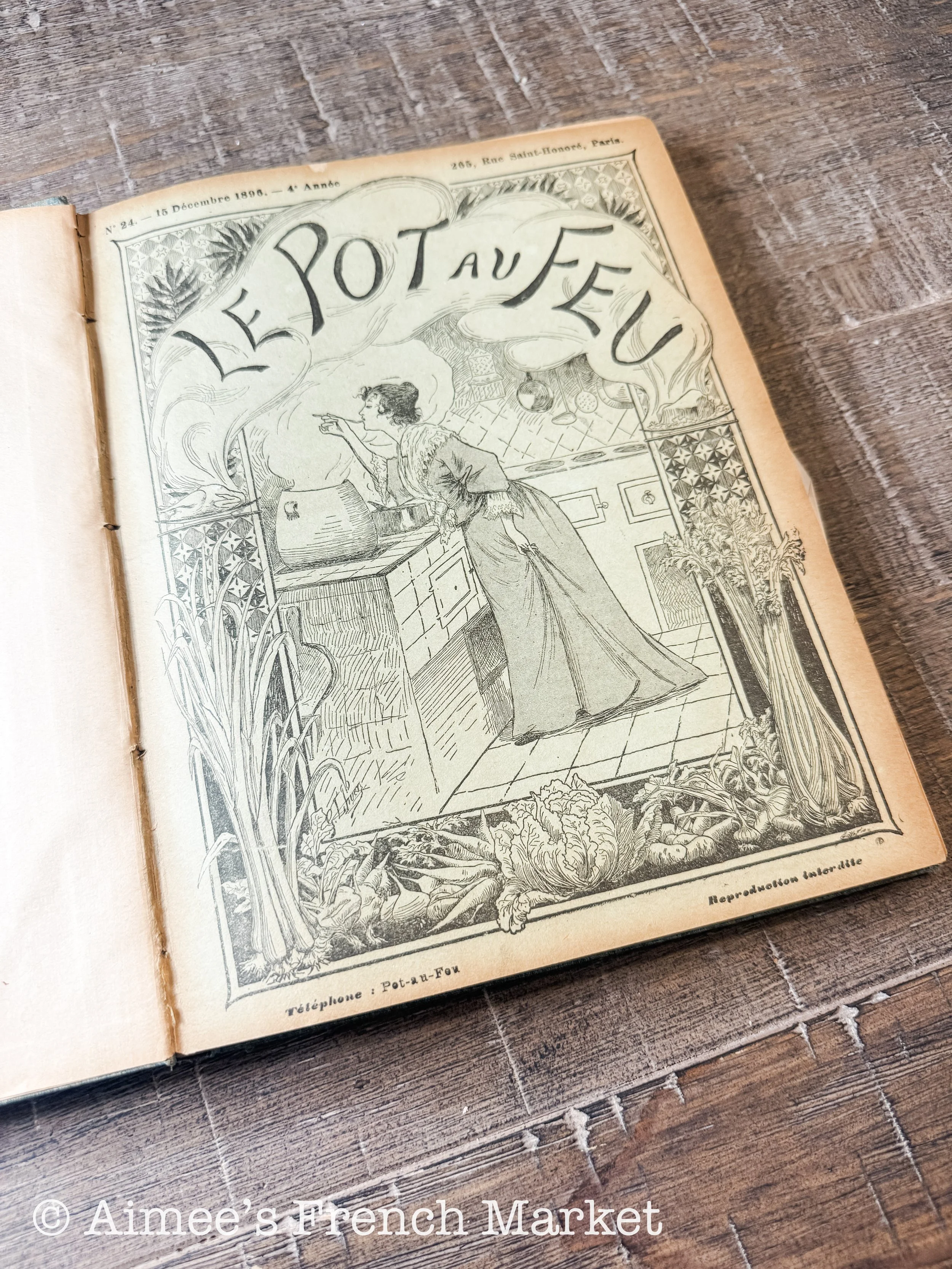 RARE - Full year compilation of Le Pot au Feu Lady's Magazine, 1896