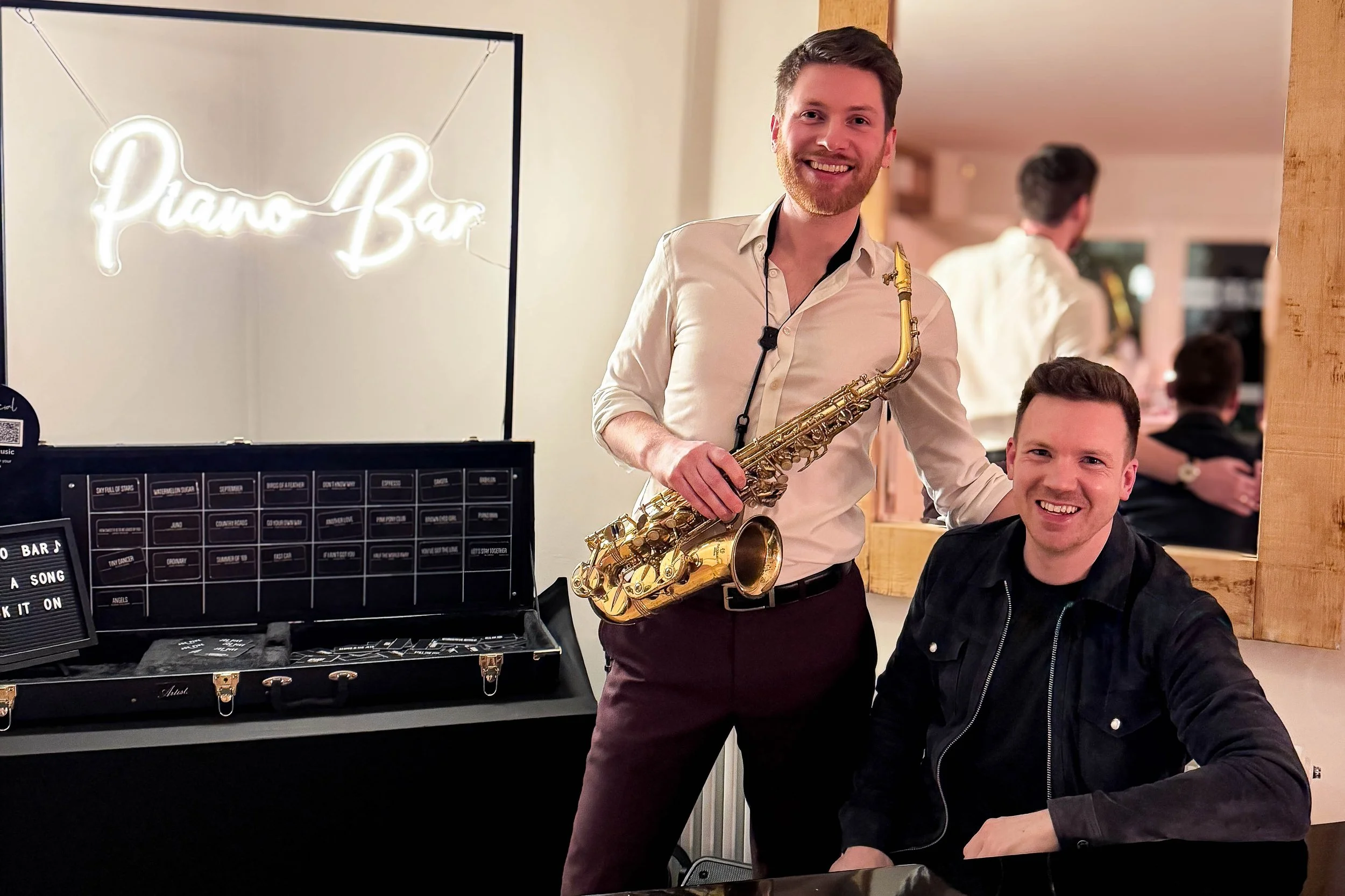 James Sax & Joe Pike Pianist - Sax and Piano Duo at Hyde House for Weddigns