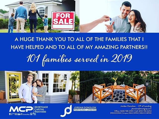 Truly appreciative of such a kick ass year! This was a record production year for me and couldn&rsquo;t have done it without my team and partners! You know who you are! Truly happy to have helped so many families in California and around the country!