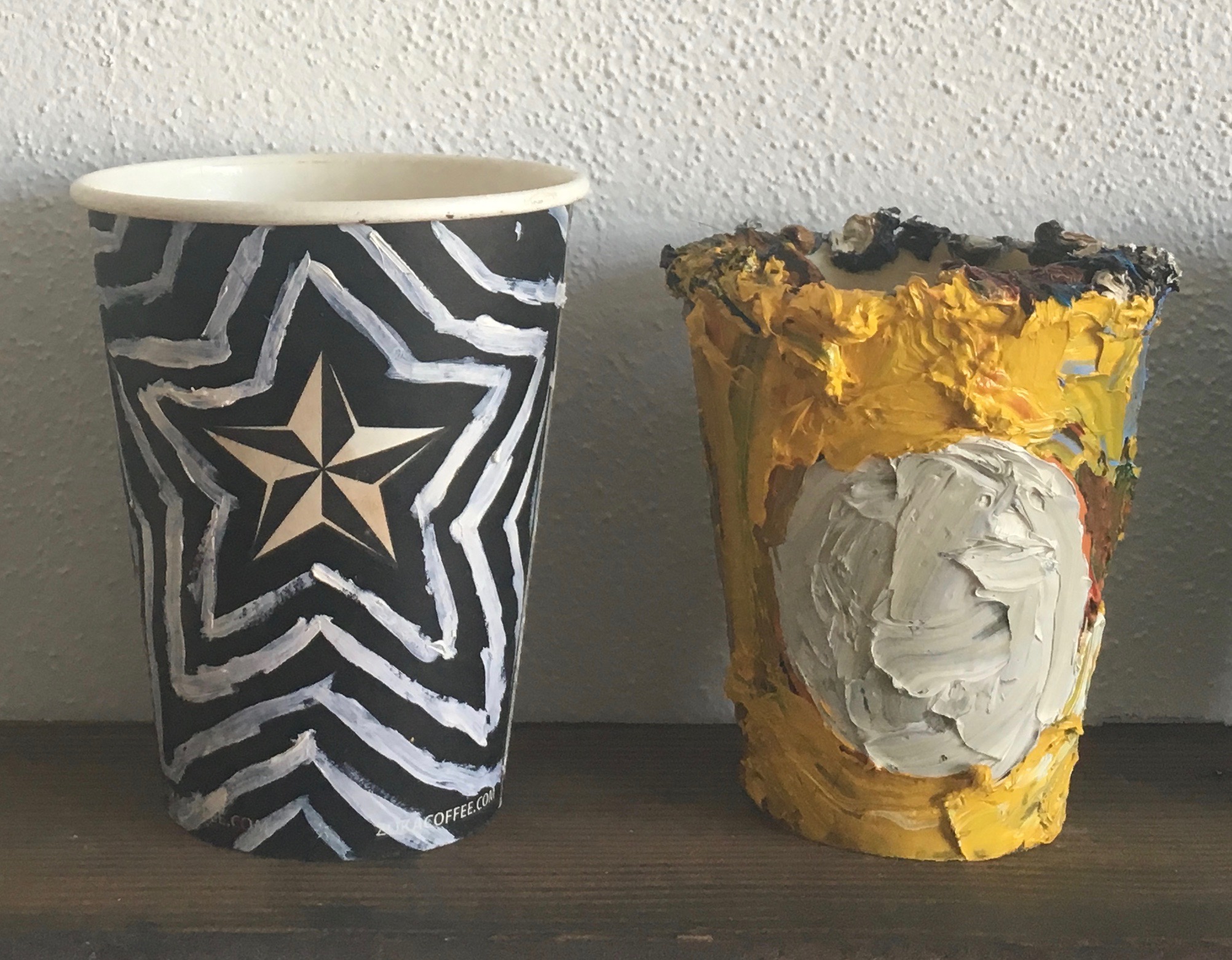 I can’t remember where the star cup was from - maybe an out of town coffee.
