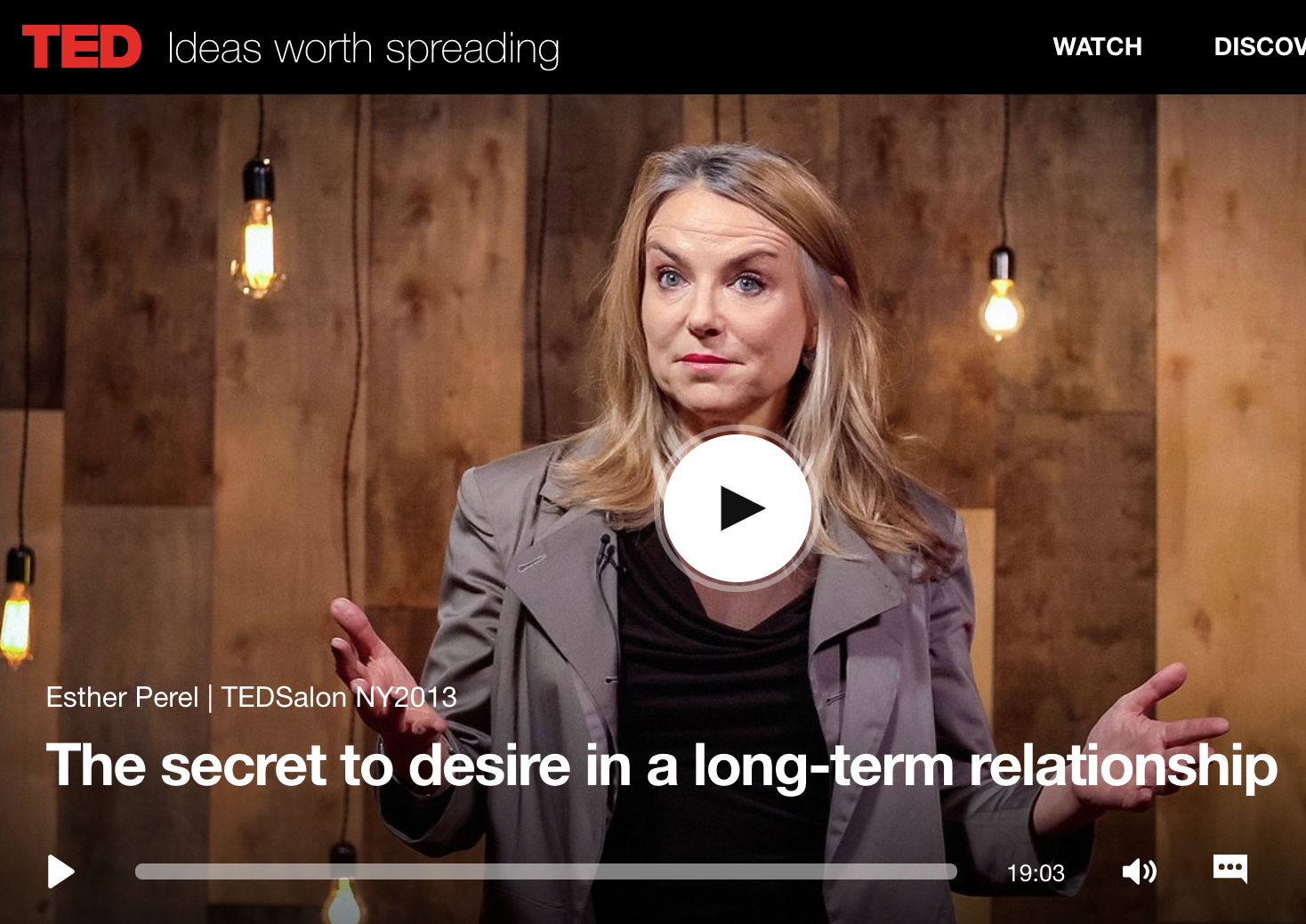 The Secret to Desire in a Long Term Relationship Esther Perel