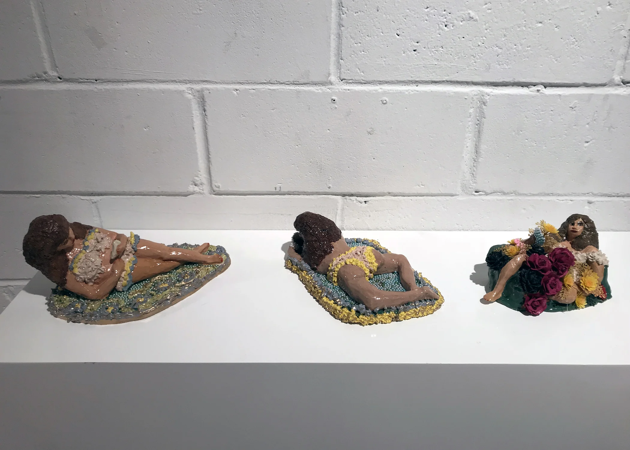 New self-portraits in clay: Pereza De Orion/ Orion's Laziness, Buscando La Perez/ In Search of Laziness, and ¡Como Pasa El Tiempo Buscando La Pereza!/ How Time Flies When In Search for Laziness.