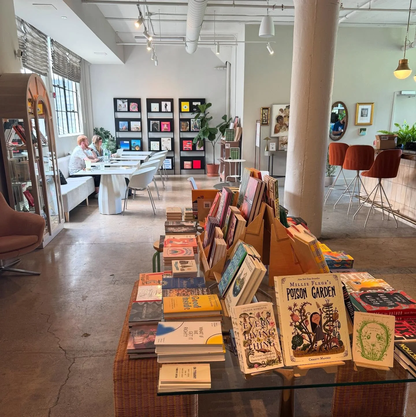 A breath of fresh air inside the book shop ☀️ 📖🌿✨