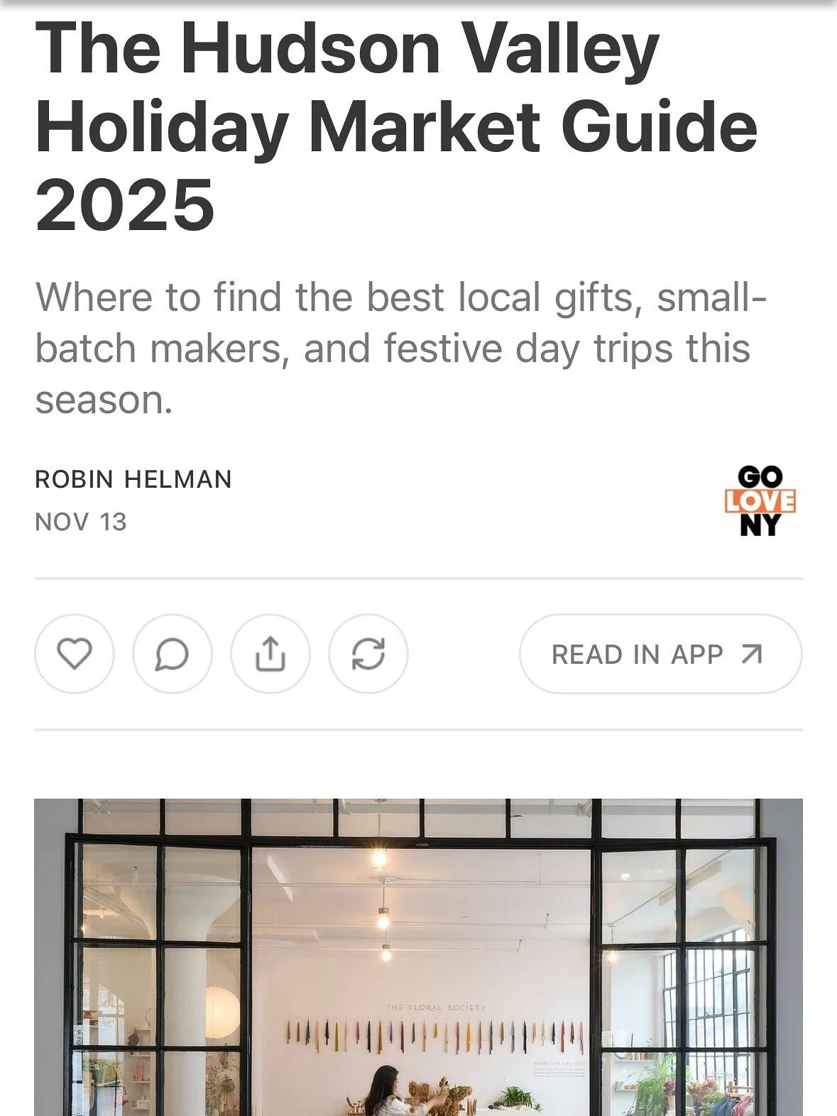 @goloveny has released their annual round up of holiday markets and I&rsquo;m thrilled that Picture Book is a part of three of them!

-The Floral Society Holiday Shoppe 145 Palisade Street Dobbs Ferry @thefloralsociety 

-Austen Boland Interiors 10 S