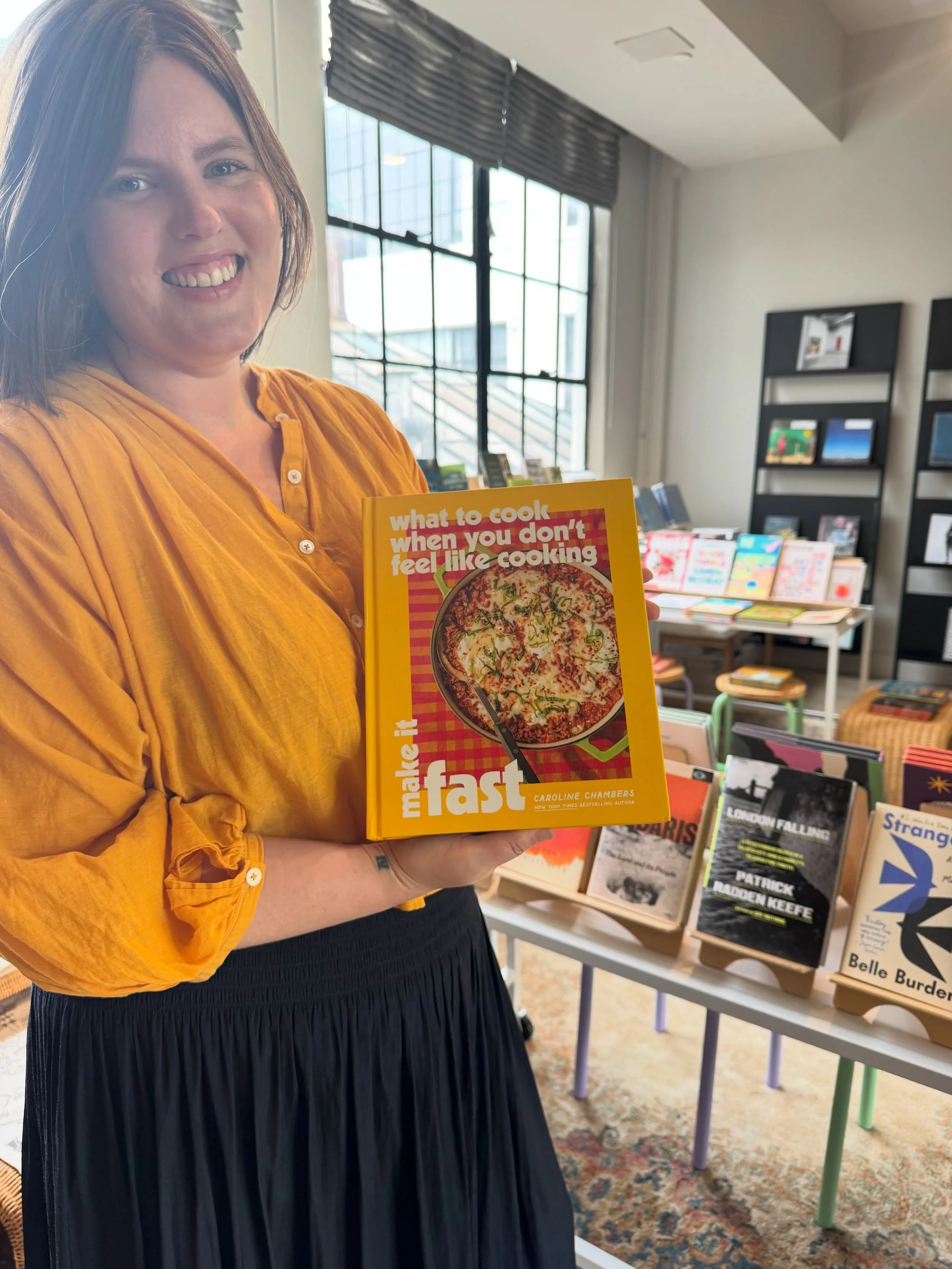 Out today, a cookbook that goes with everything! Caroline Chambers 🍳What to Cook When You Don&rsquo;t Feel Like Cooking: Make It Fast ⏲️ is going to be your life saver this fall with 100 flavorful full meal recipes that can be made in a half hour or