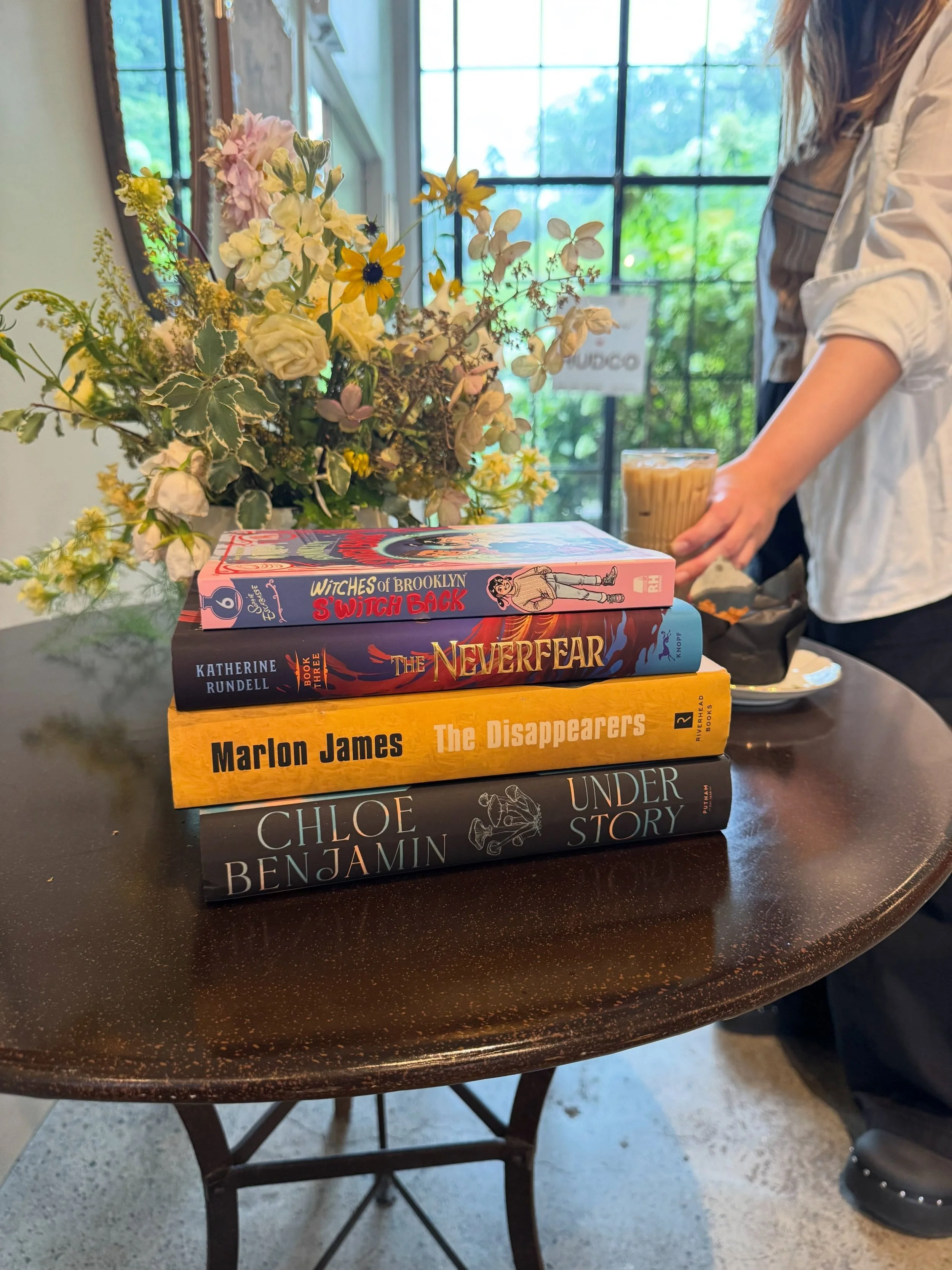 Today marks the first day in a September full of extremely exciting new releases!  They all pair well with the new fall menu from Eyes Closed Coffee.

In fiction:

The Disappearers by Marlon James is a powerful, propulsive novel of friendship, surviv