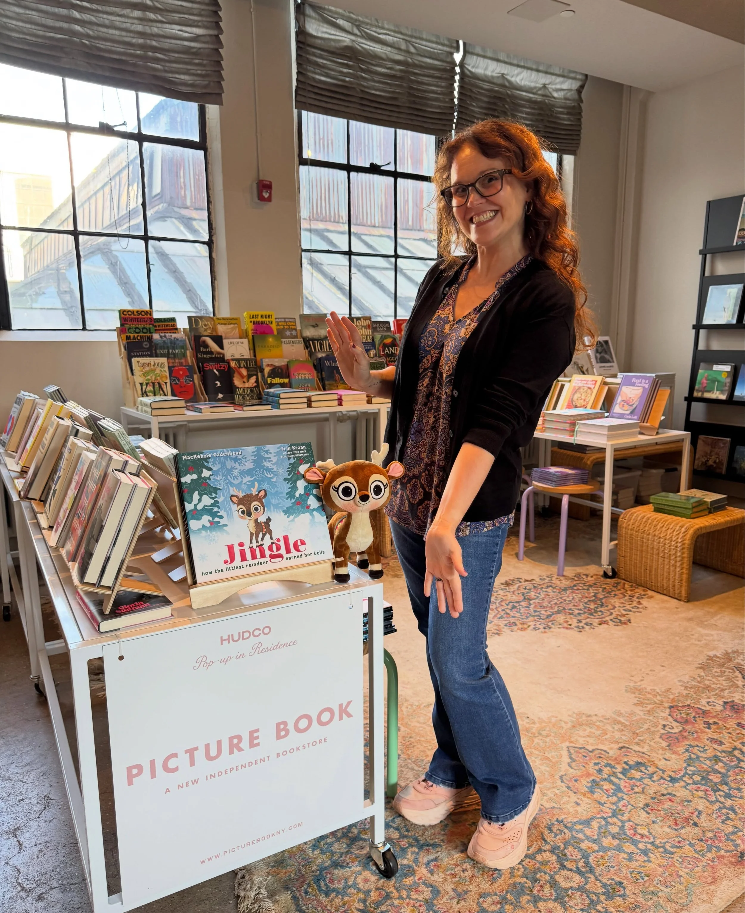 Out today! Local wonder MacKenzie Cadenhead is debuting her first picture book 🦌Jingle: How the Littlest Reindeer Earned her Bells 🎄We&rsquo;ll be celebrating further into the season with a special storytime in December 19th (tickets linked in prof