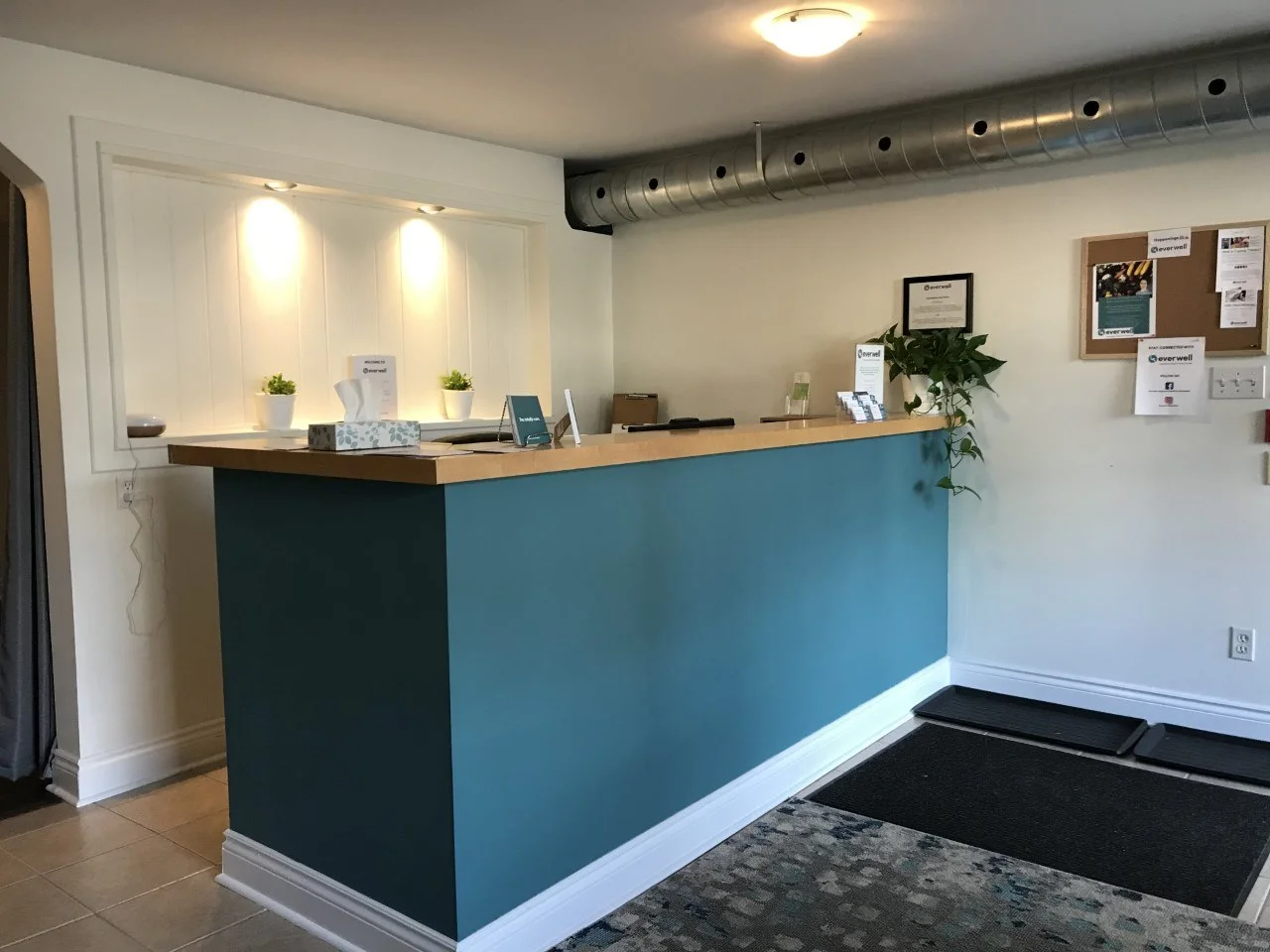 Take a seat and enjoy a cup of coffee or tea while you wait for your therapist.