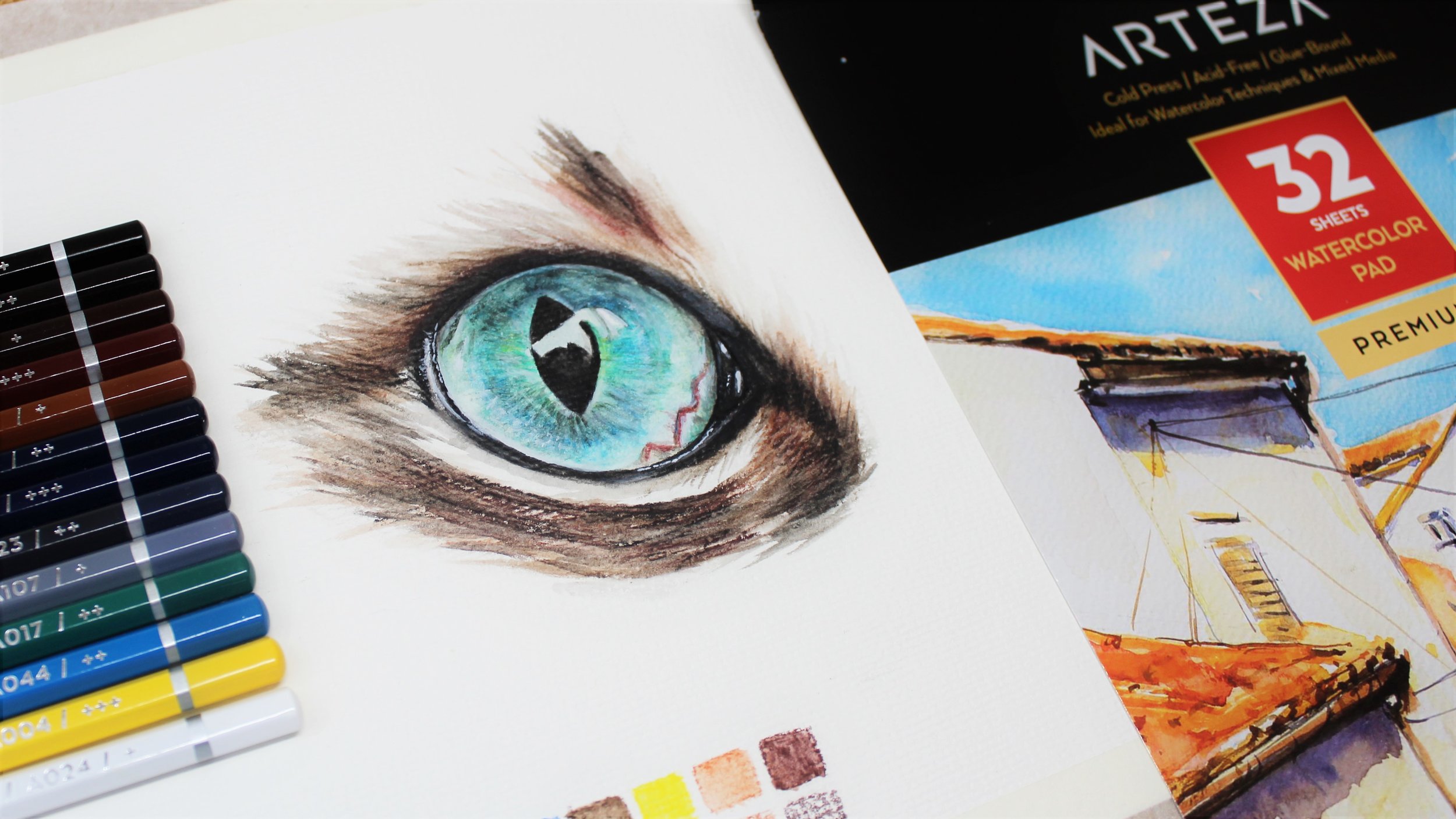 How to: Use Arteza Expert Watercolor Pencils & Premium Watercolor