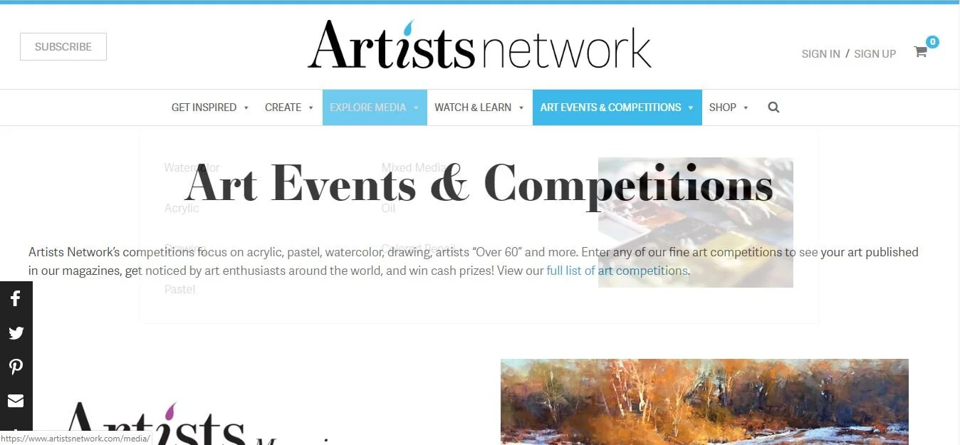 Artists Network Open Exhibitions and Competitions for Artists