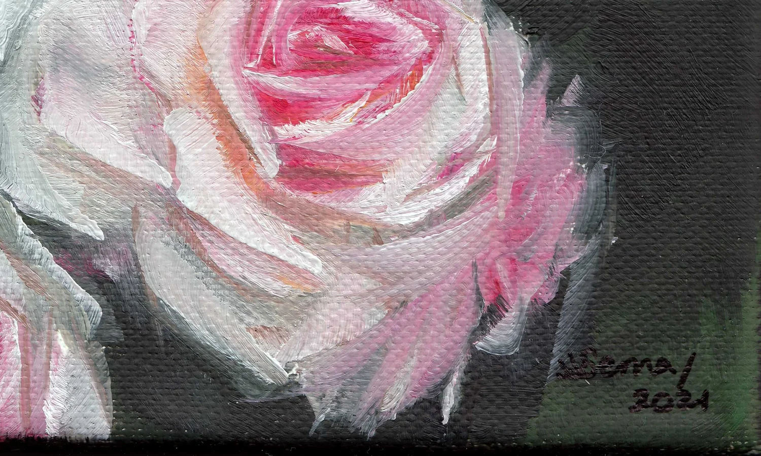 The Secret Garden Collection Rosa Queen Of Sweden Original Oil Painting By Sema Martin Artist Sema Martin