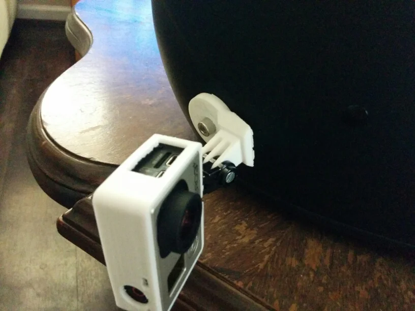 Completed mount with GoPro (before final paint work)