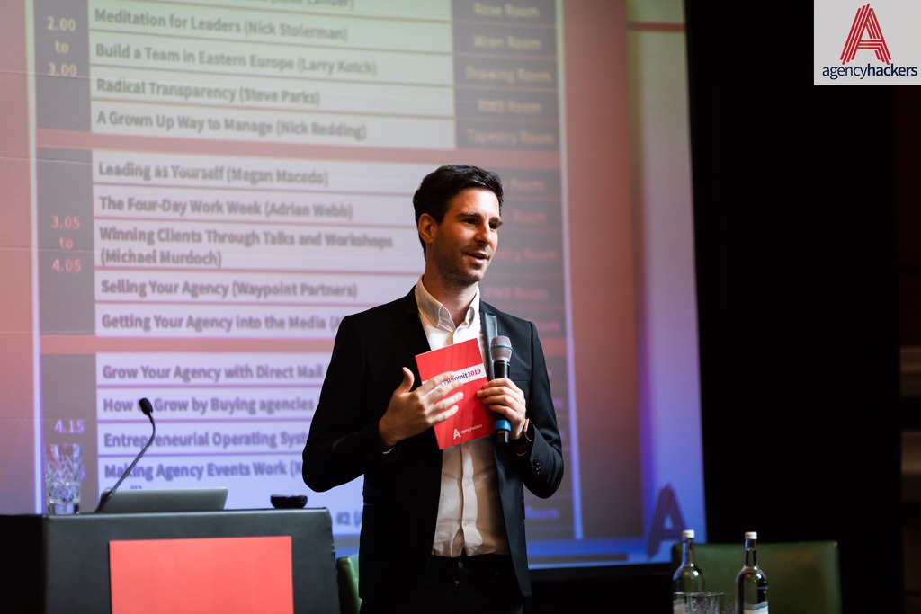 That’s me – pale, male, hopefully not that stale. I don’t really speak at Agency Hackers. I leave that to agency leaders.