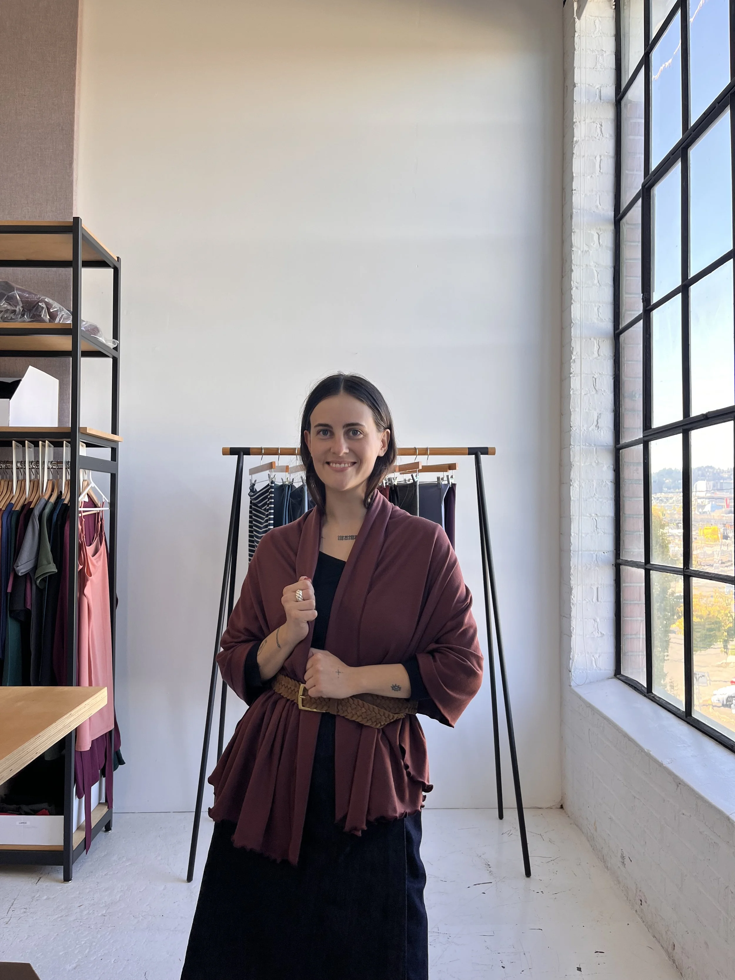 Dylan styles the Luna Scarf