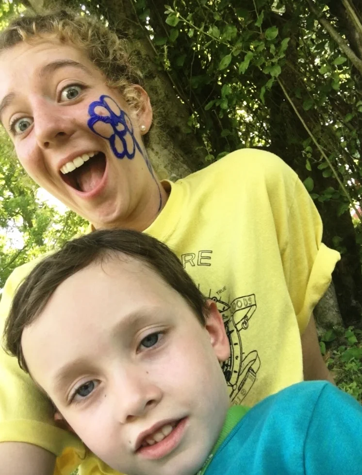 Madison Fisher volunteers during Art and Science in the Woods