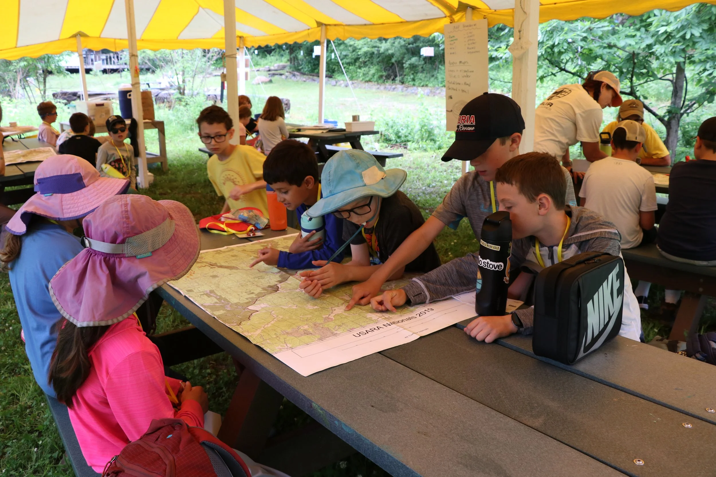 Students with map.JPG