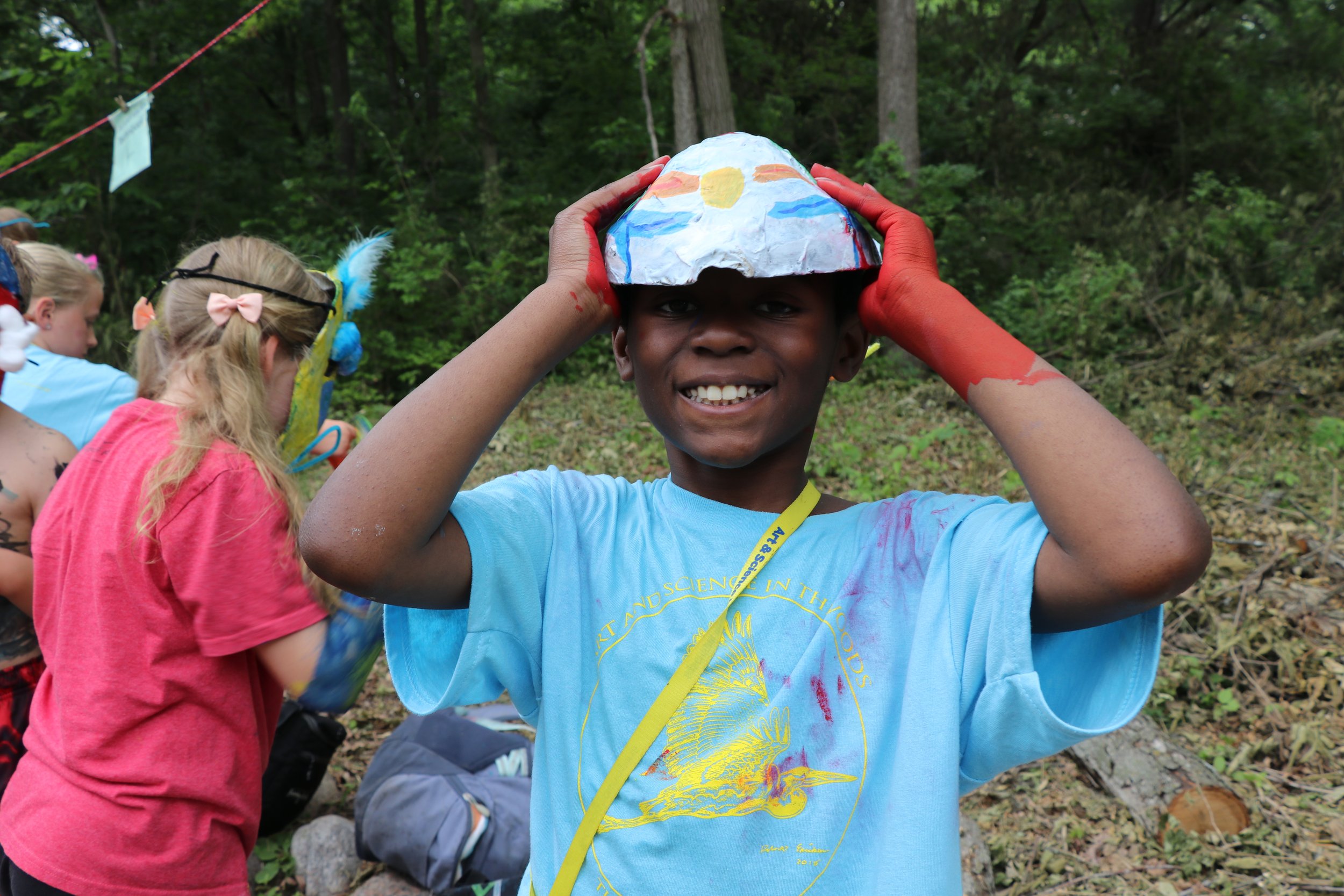 Mixed media kid in mask .JPG
