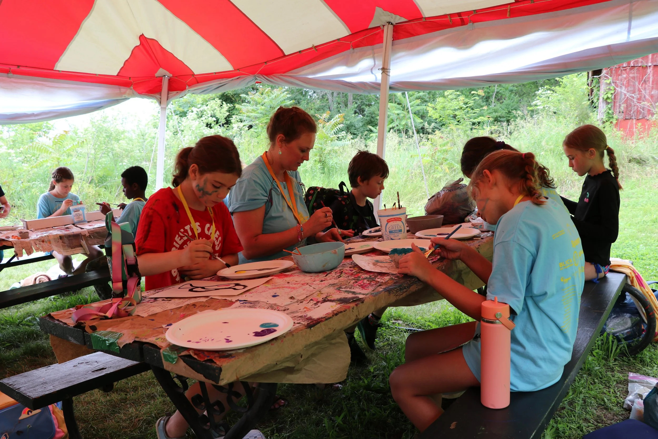 Mixed media in tent .JPG