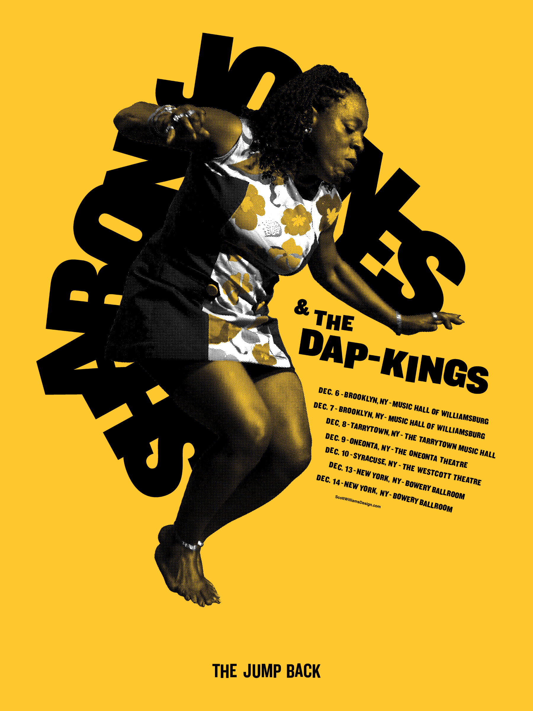 Неправильные тайп постеры. Дизайн Уильямс. Sharon Jones and the DAP-Kings - Live at Nancy Jazz pulsations 2010. Jump back