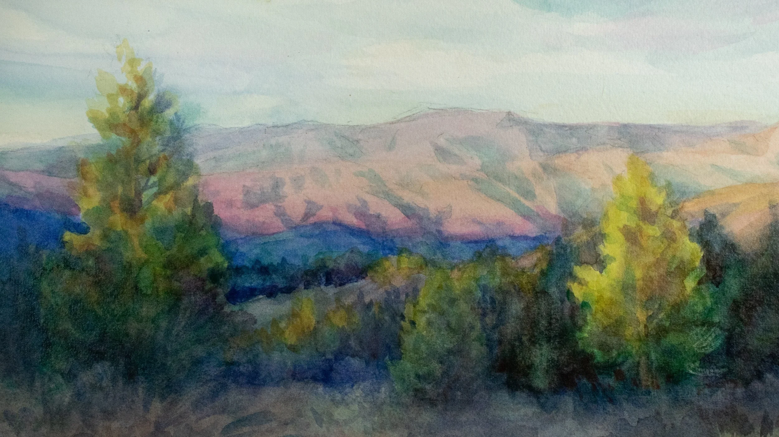 TTaves Mountain Range at Dusk 7.5x12.jpg