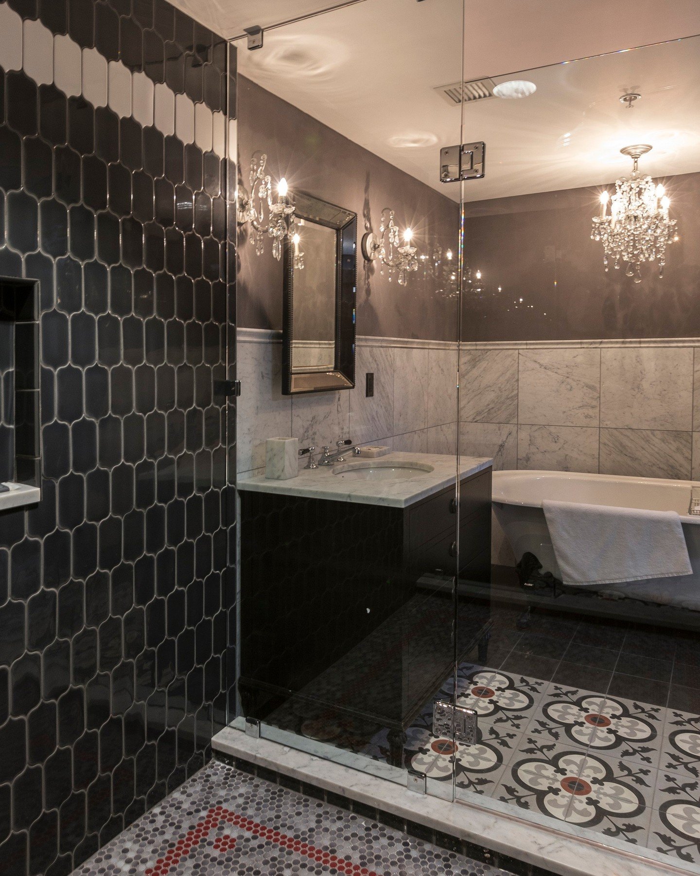 Rounding up some of our favorite tile selections to date for #tiletuesday from our project at the PW Boarding House. Which combination is your favorite?
