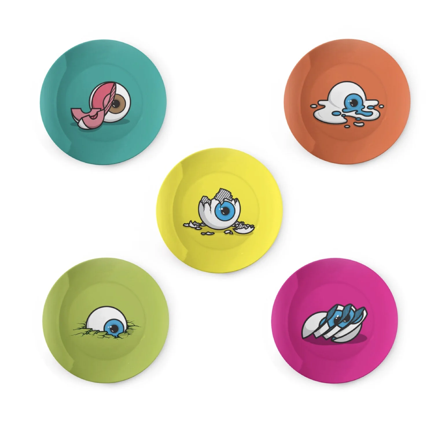 Set of (5) Eyeball Plates - SOLD OUT