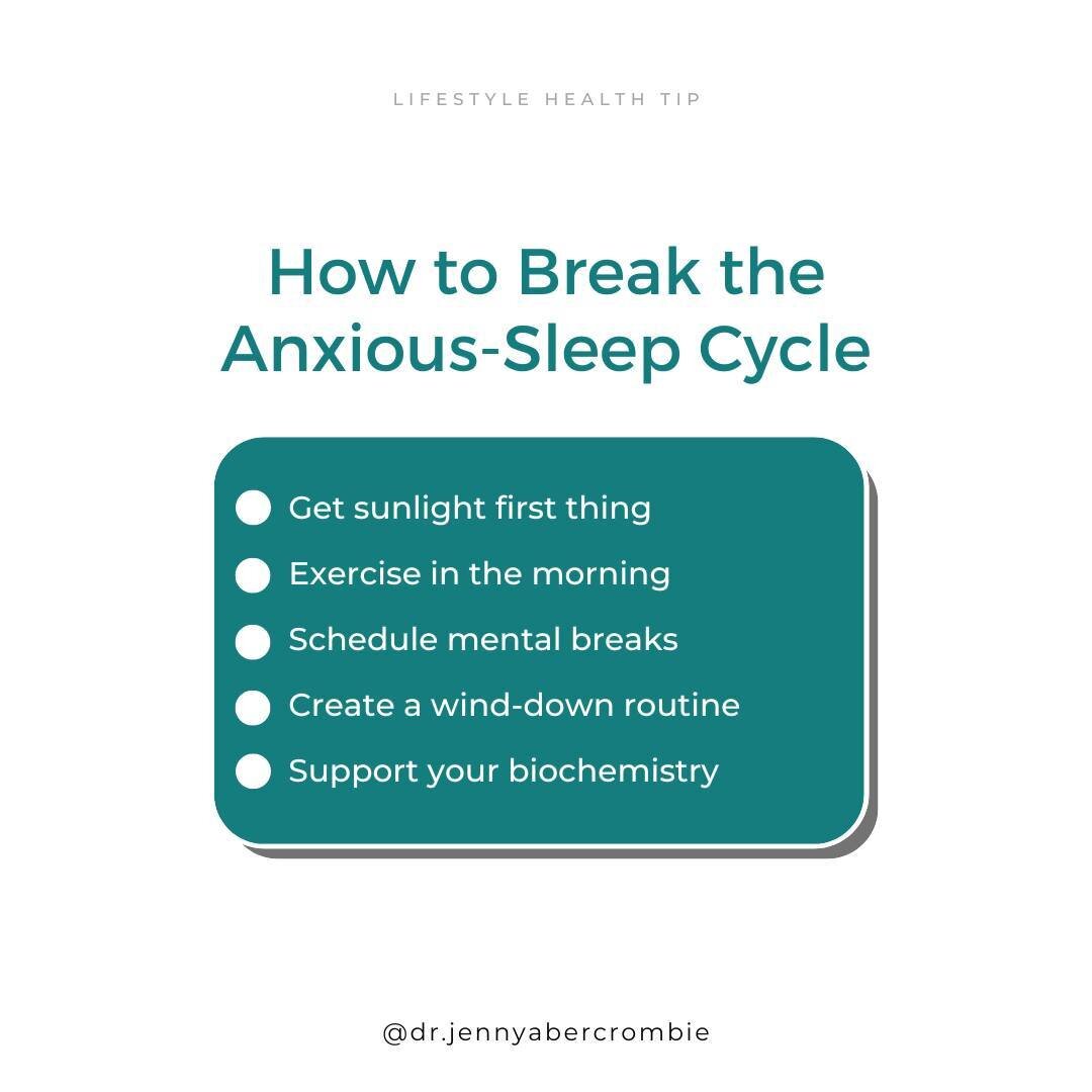 How to Break the Anxious-Sleep Cycle⁠
⁠
😴 It&rsquo;s hard to sleep when your mind is filled with anxieties and worry. ⁠
⁠
😌 Then it&rsquo;s hard to feel relaxed and calm when your body is running on a sleep deficit. ⁠
⁠
Breaking the anxious-sleep c