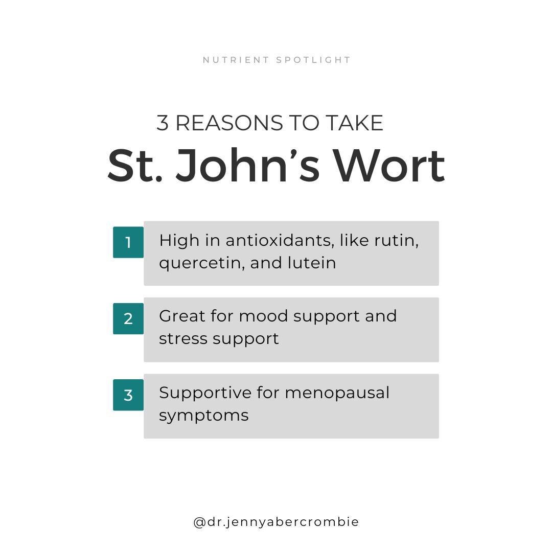 St. John&rsquo;s Wort is an herbal supplement that is popular for mood support. ⁠
⁠
More extensively researched than many herbal products, there are hundreds of randomized controlled studies of St. John&rsquo;s Wort, with most pointing toward a benef