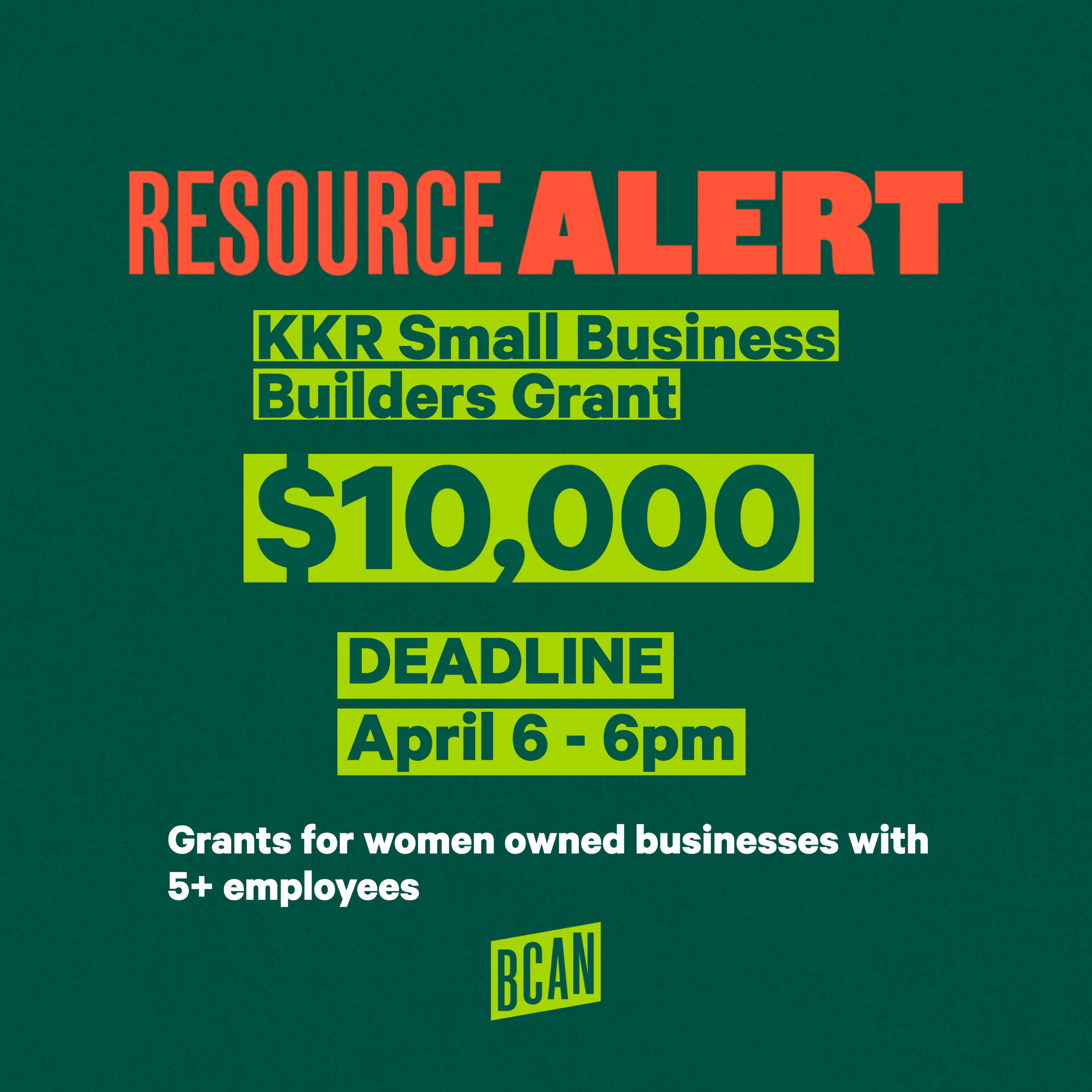KKR Small Business Builders Grant