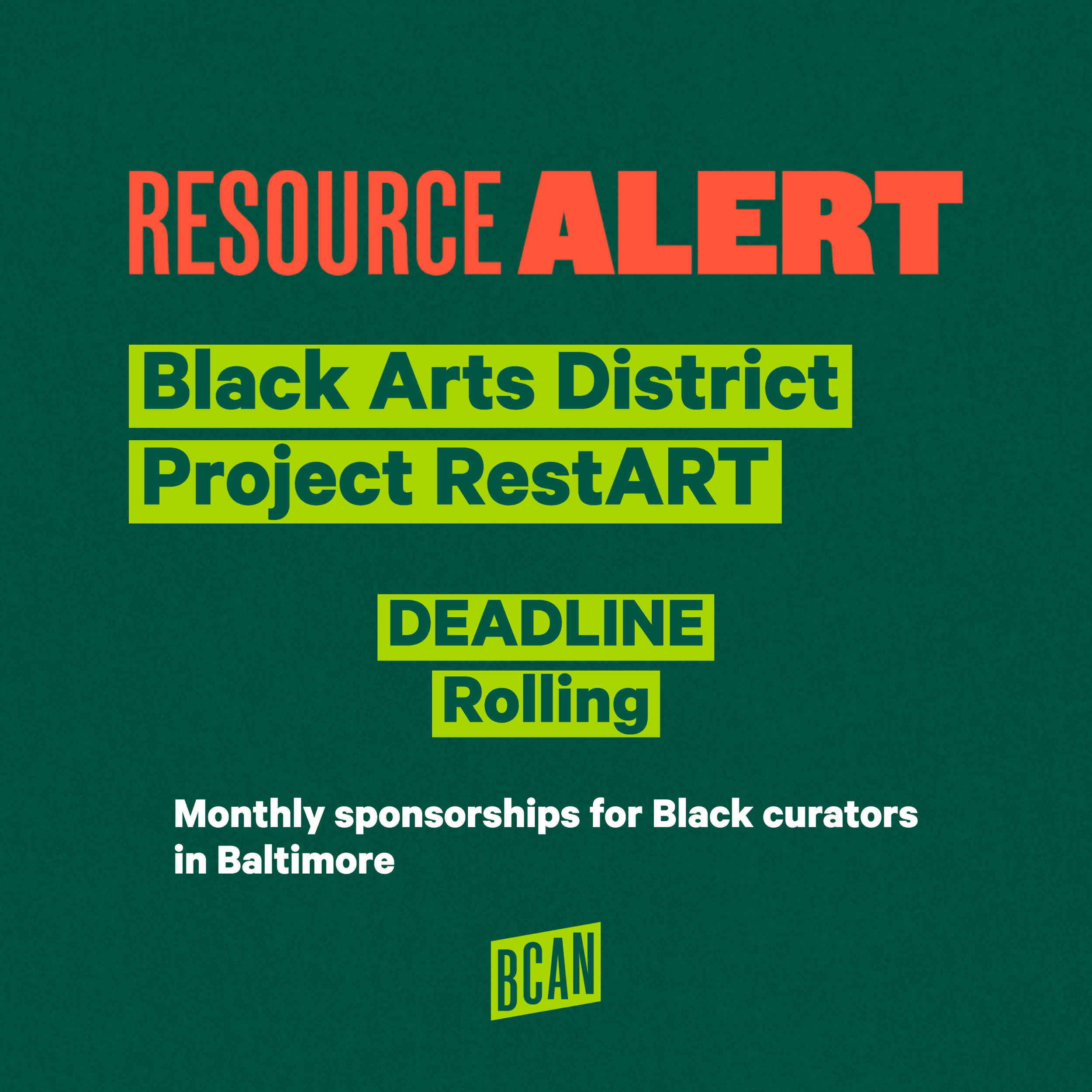 Black Arts District Project Restart