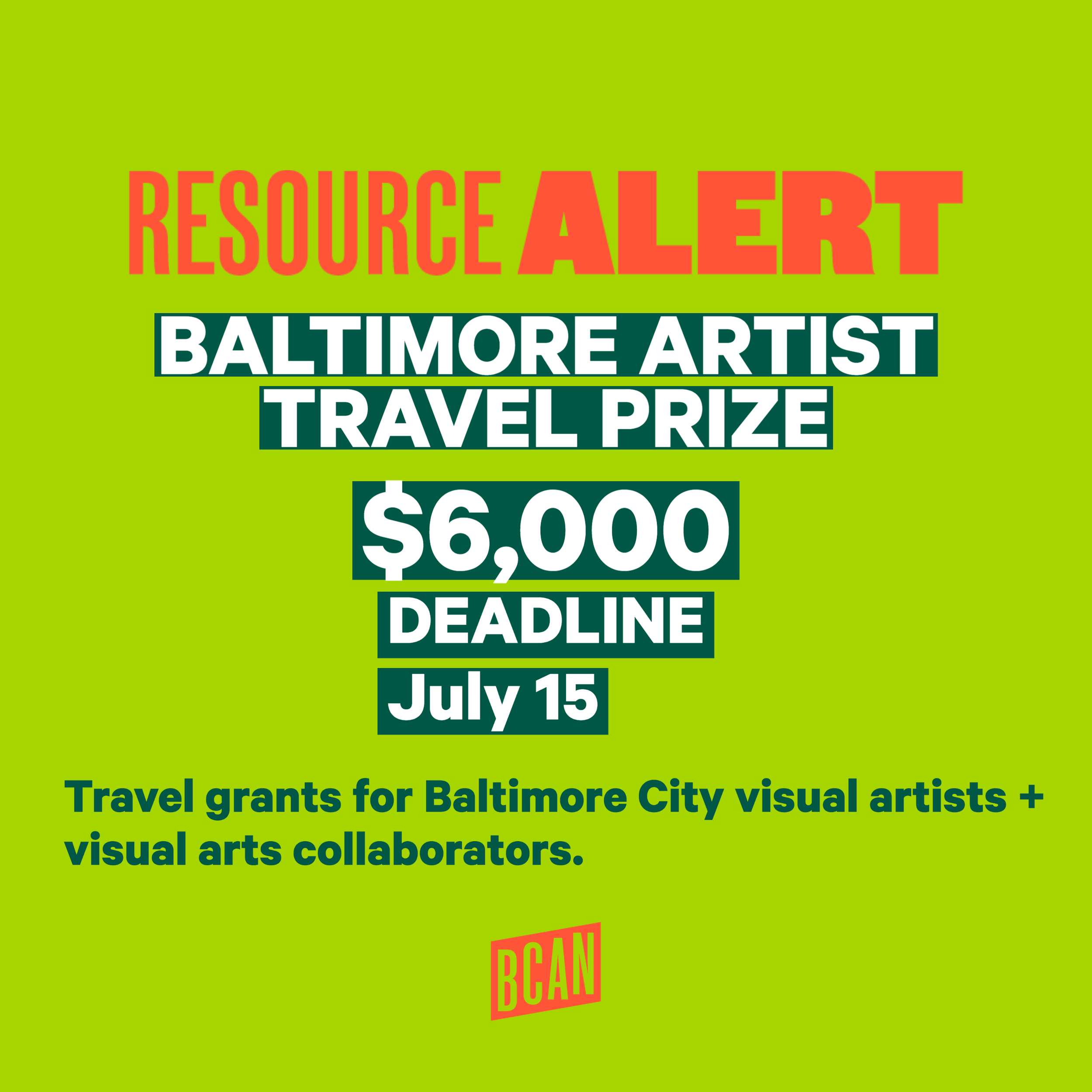 Baltimore Artist Travel Prize